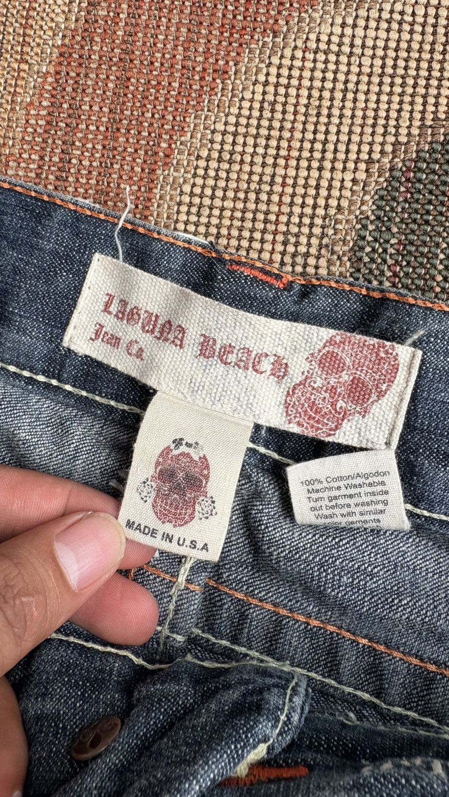If Six Was Nine Archive Laguna Beach Denim Jeans Skull Size US 31 - 9 Thumbnail