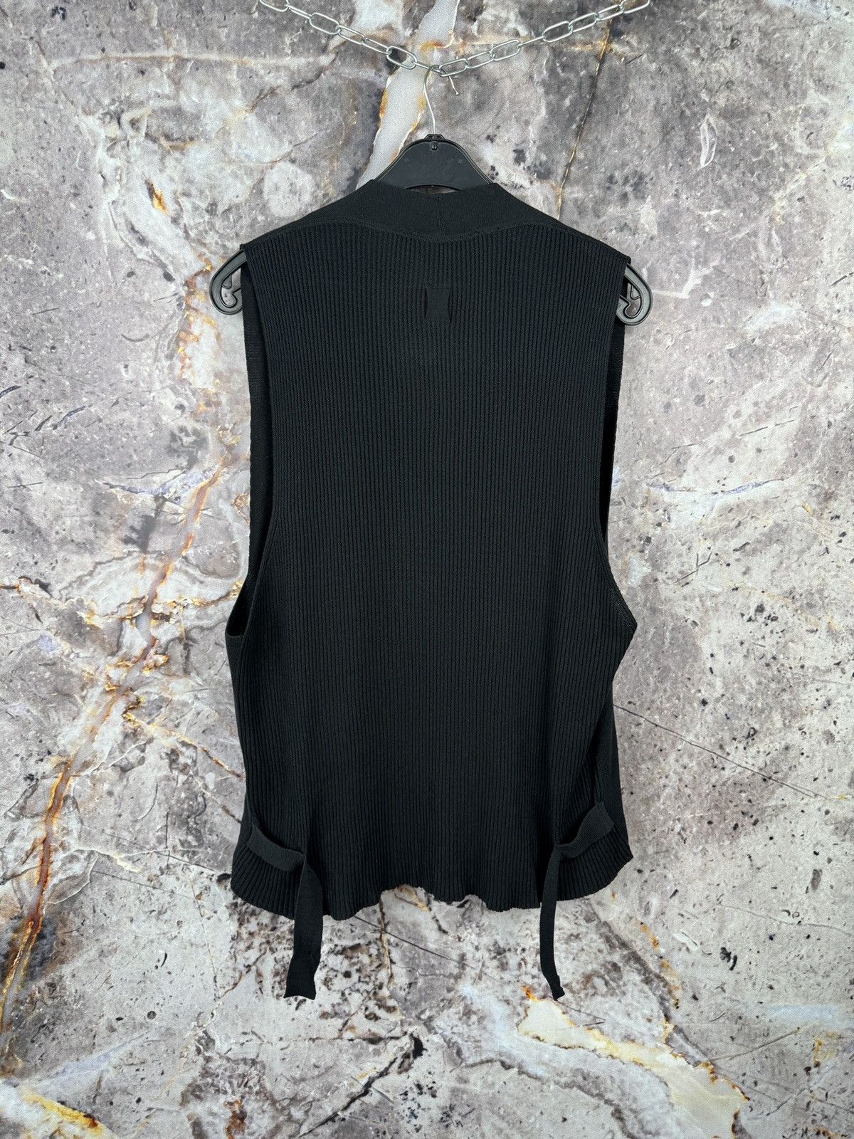 hannes roether Hannes Roether Black Sleeveless Cardigan Vest Men’s Size US XXL / EU 58 / 5 - 10 Thumbnail
