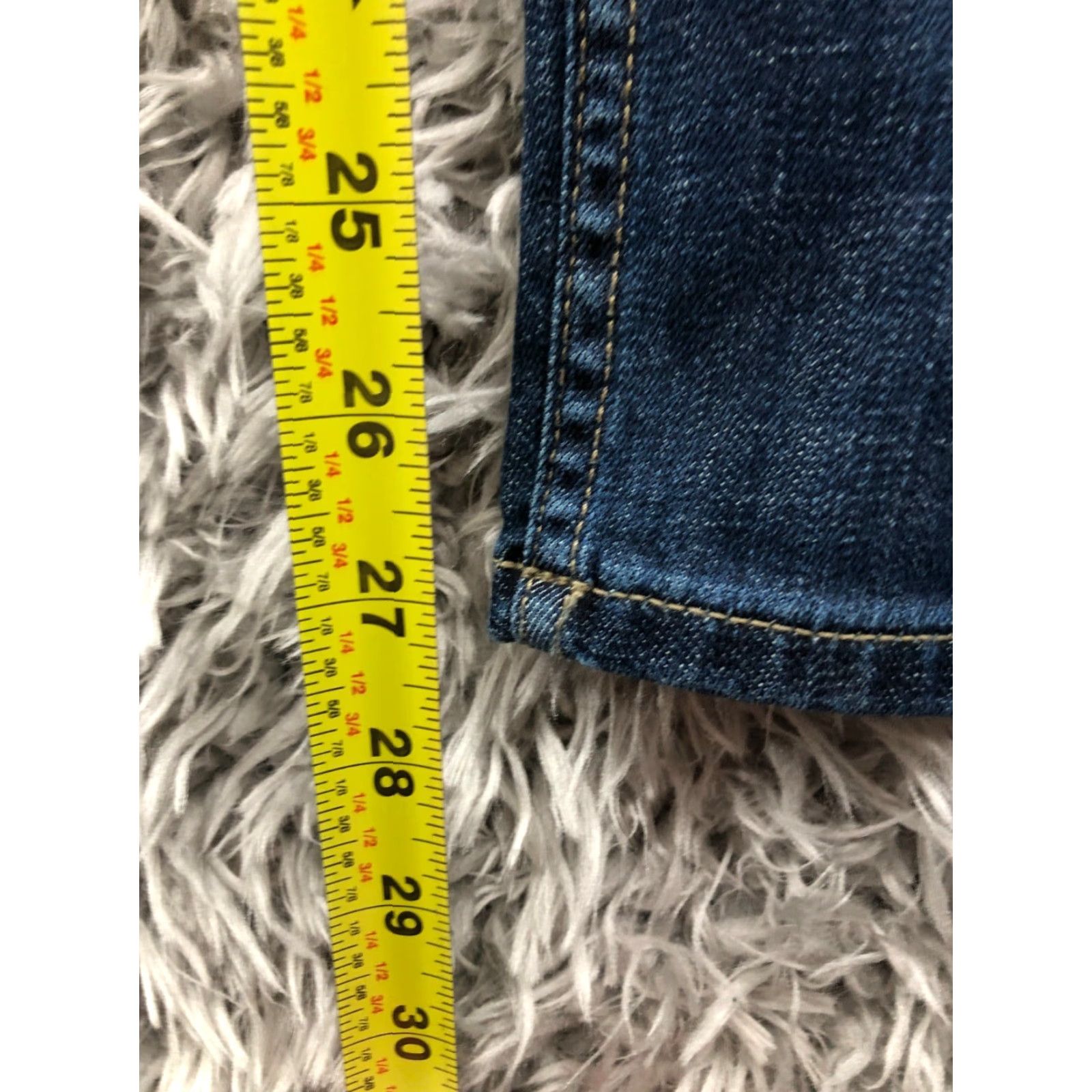 Vintage VIGOSS The Thompson Skinny Jeans Blue Size 24 Womens Low Rise Denim 5-Pocket Regular Inseam 27 Vintage No Size 42" / US 20 - 3 Thumbnail