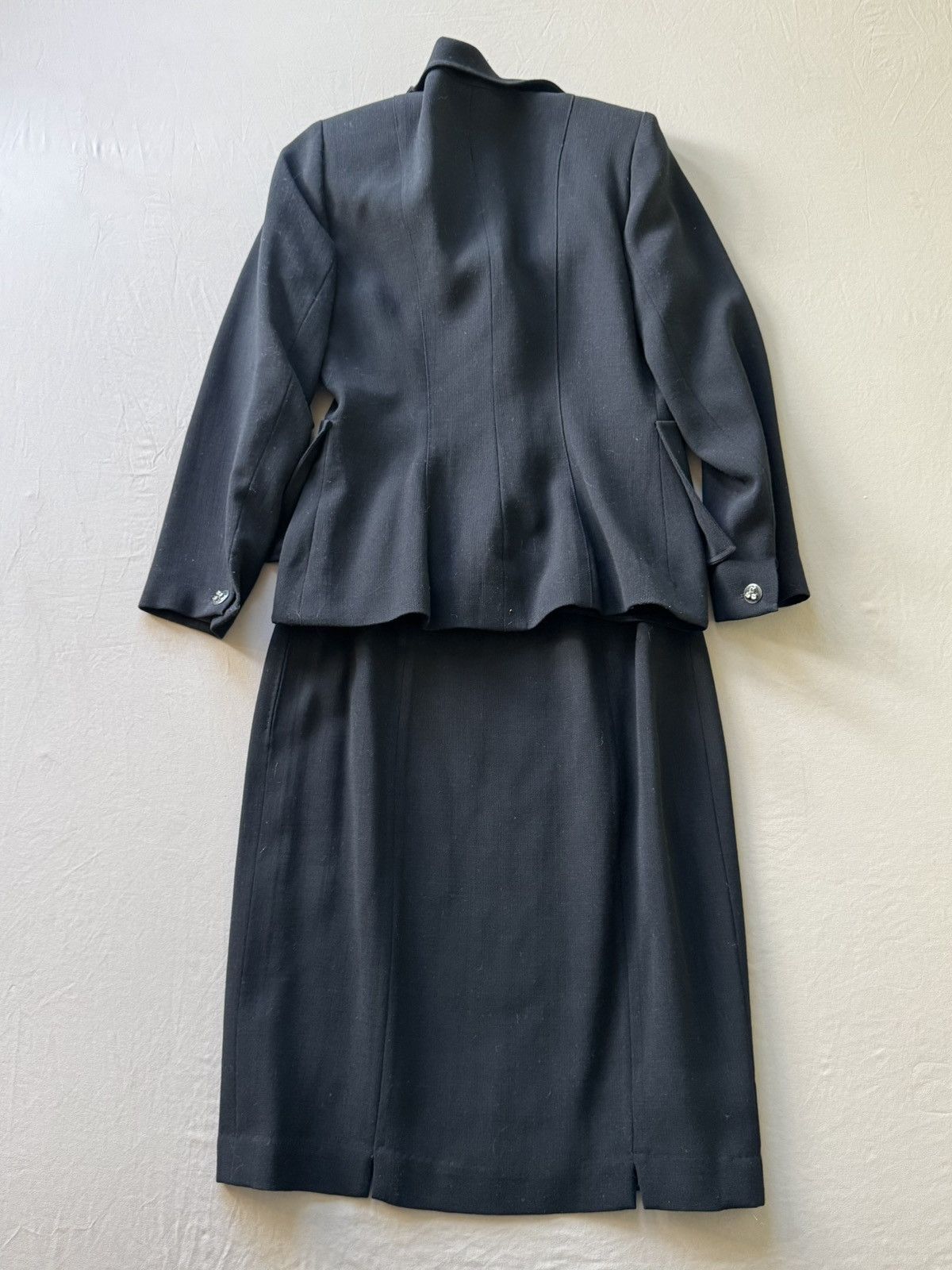 Other Vintage 90s Wool Skirt Suit Set Size L / US 10 / IT 46 - 2 Thumbnail