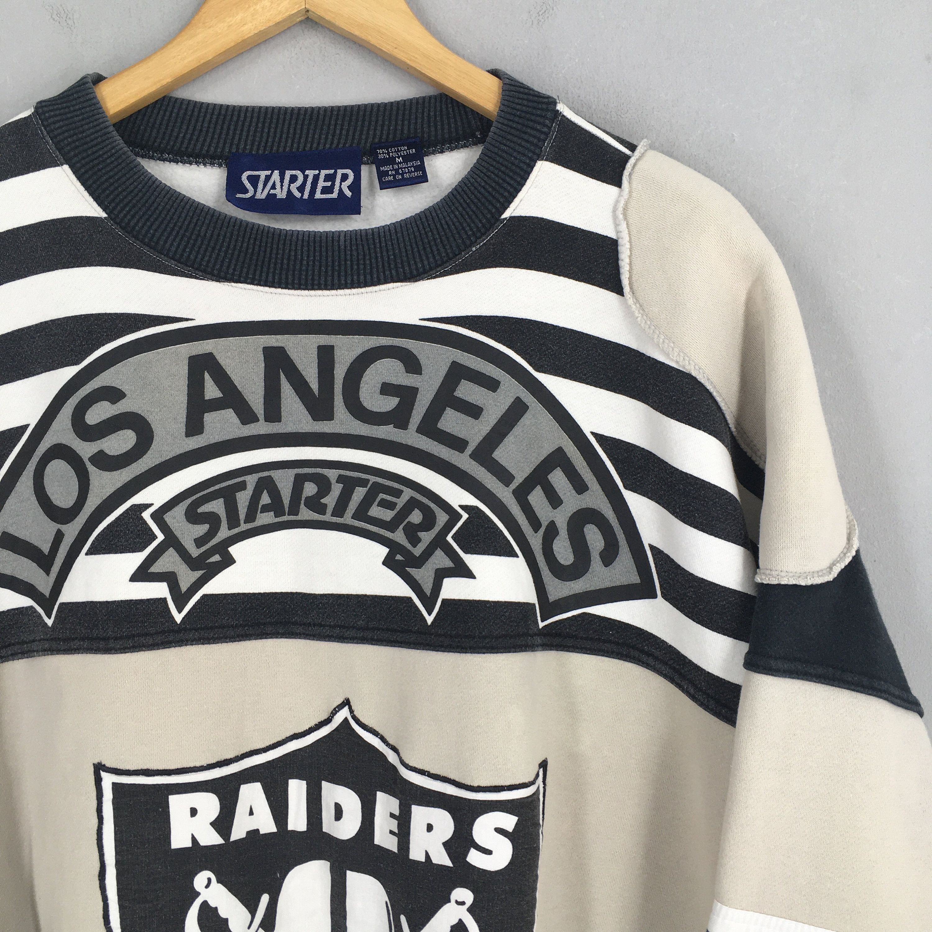 NFL × Starter Vintage Los Angeles Raiders Football Sweatshirt Medium Size US M / EU 48-50 / 2 - 2 Thumbnail