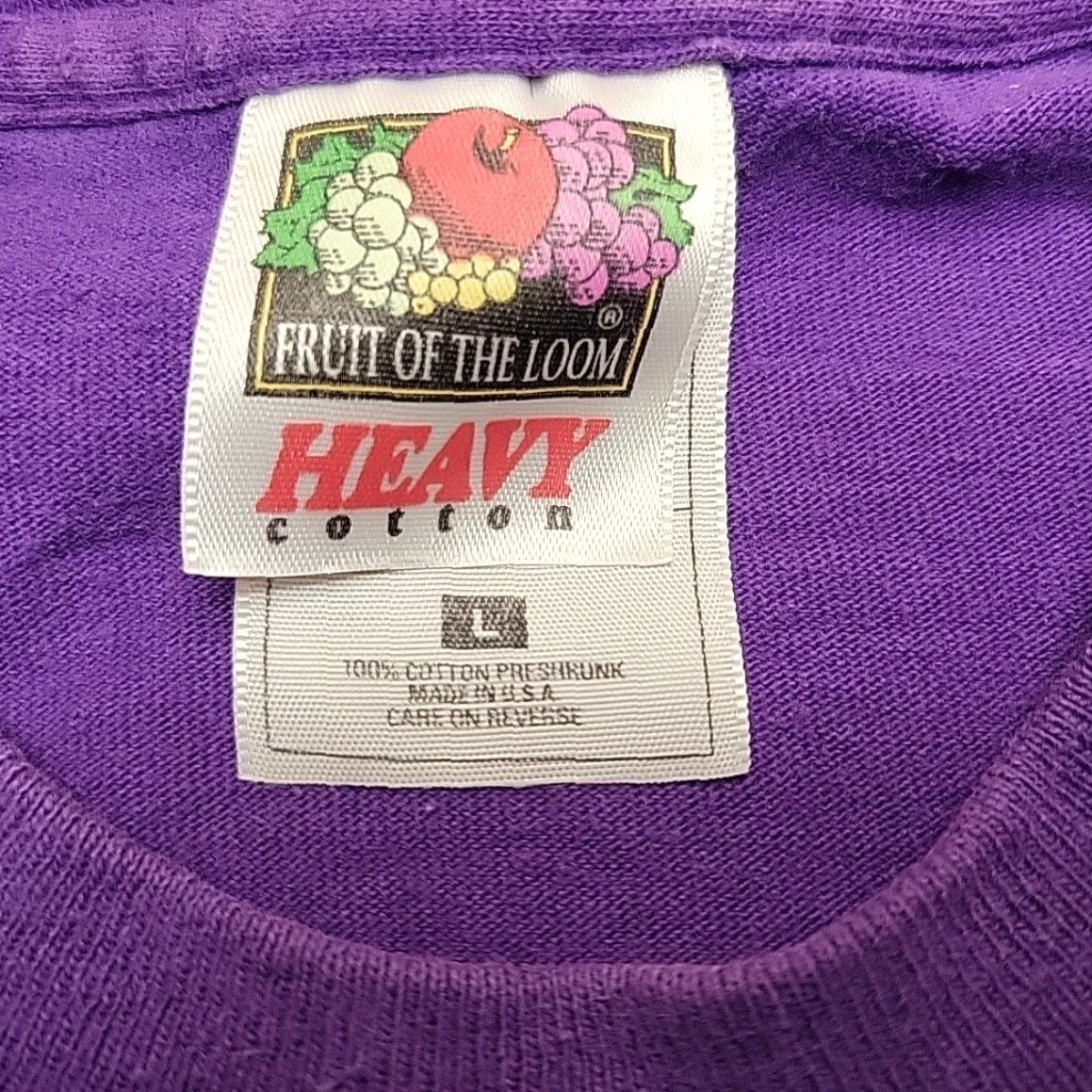 Fruit Of The Loom VTG Fruit of the Loom Bitterroot Valley Montana Shirt Mens L Purple AOP 90s Sports Cotton T-Shirt Crew Neck Short Sleeve Made in USA Mens Size US L / EU 52-54 / 3 - 4 Thumbnail