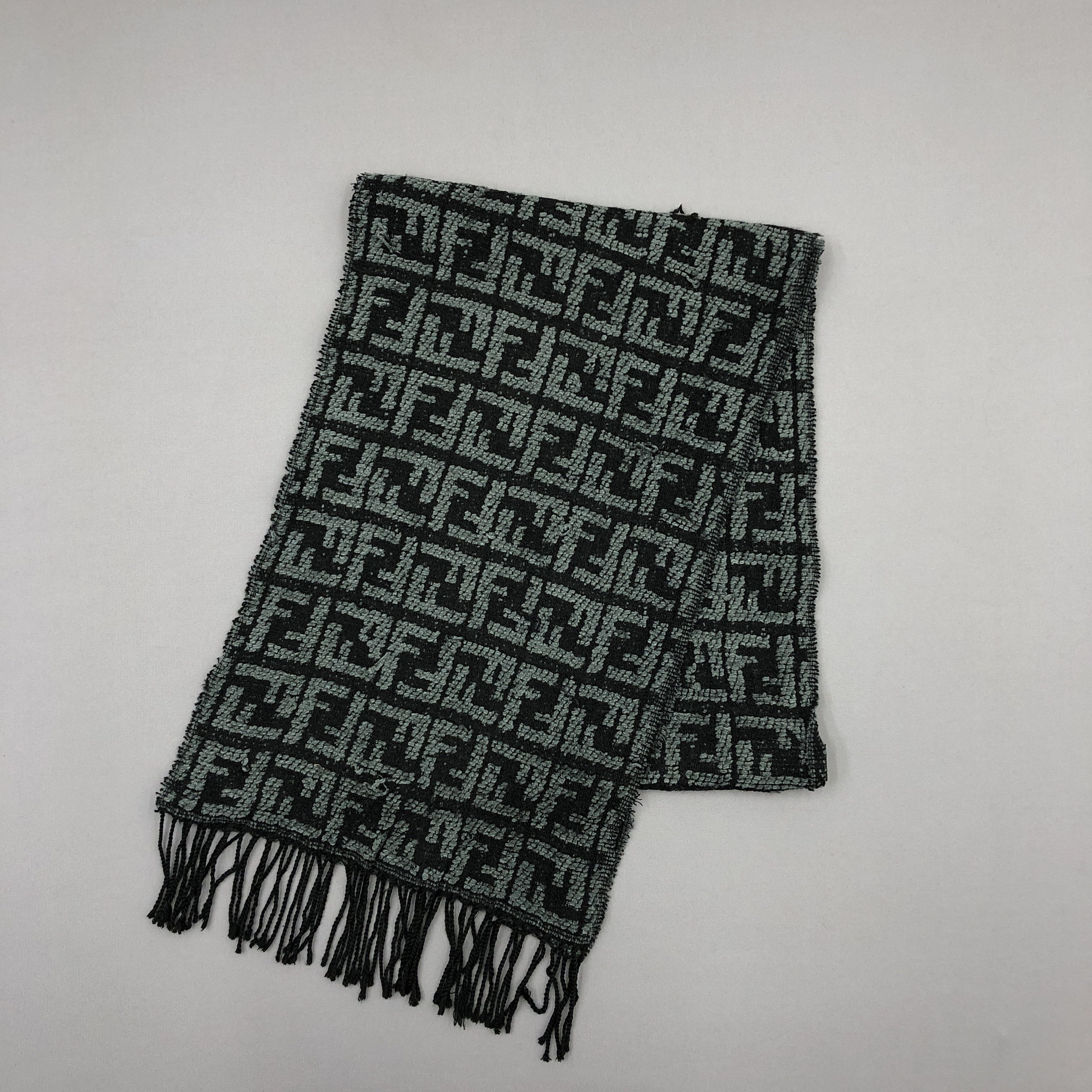 Fendi Vintage Fendi Scarf Muffler FF Monogram Roma Wool Scarves Size ONE SIZE - 2 Thumbnail
