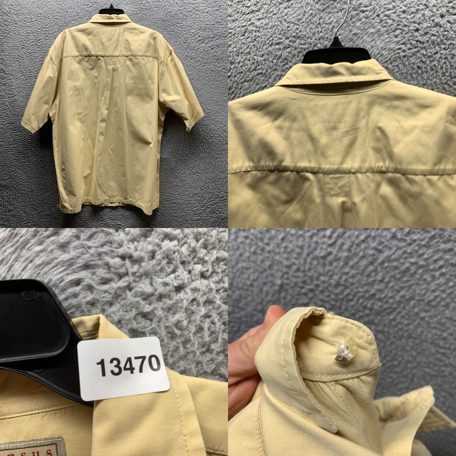 Vintage Consensus Shirt XL Adult Yellow Cotton Button-Up with Pockets, Outdoor, Casual Mens Size US XL / EU 56 / 4 - 10 Thumbnail