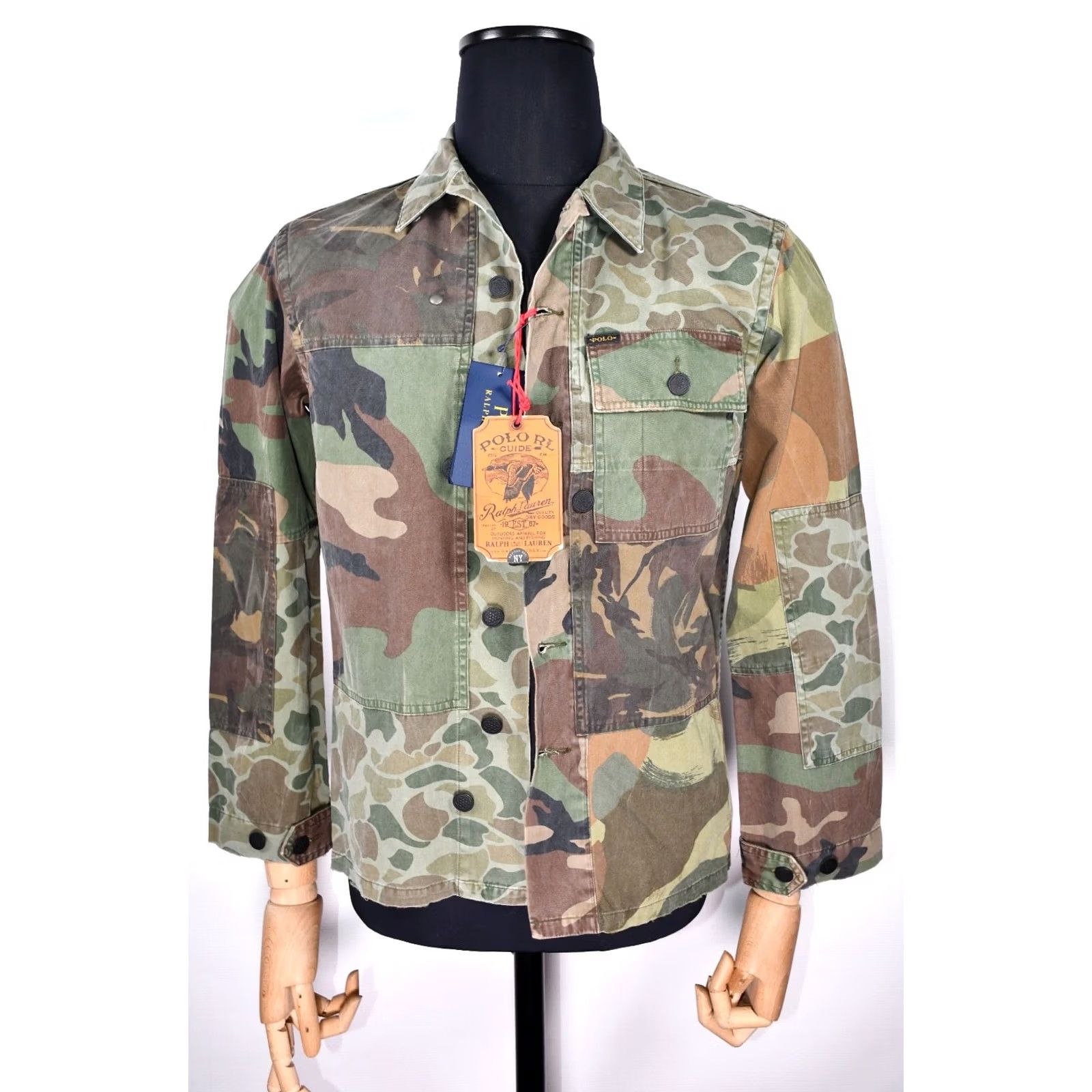 Polo Ralph Lauren Polo Ralph Lauren Military Army Camo Soldiers Fatigue Patchwork Jacket XS Mens Camouflage Navy? Size US XS / EU 42 / 0 - 2 Thumbnail