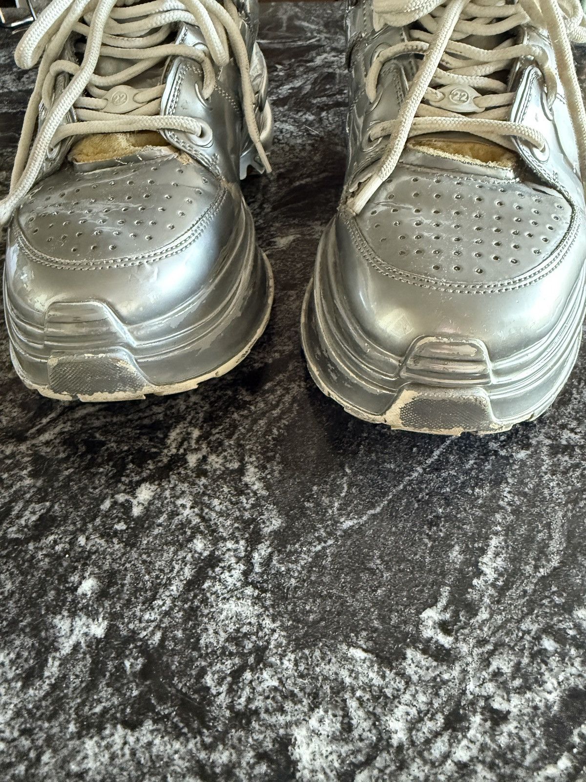Maison Margiela Maison Margiela Runway Silver Chunky Sneaker Size 43 (US 10) Size US 10 / EU 43 - 2 Thumbnail