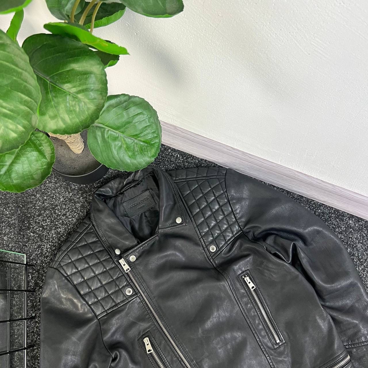 Allsaints Allsaints leather jacket biker luxury Avan gard motorcycle Size L / US 10 / IT 46 - 2 Thumbnail