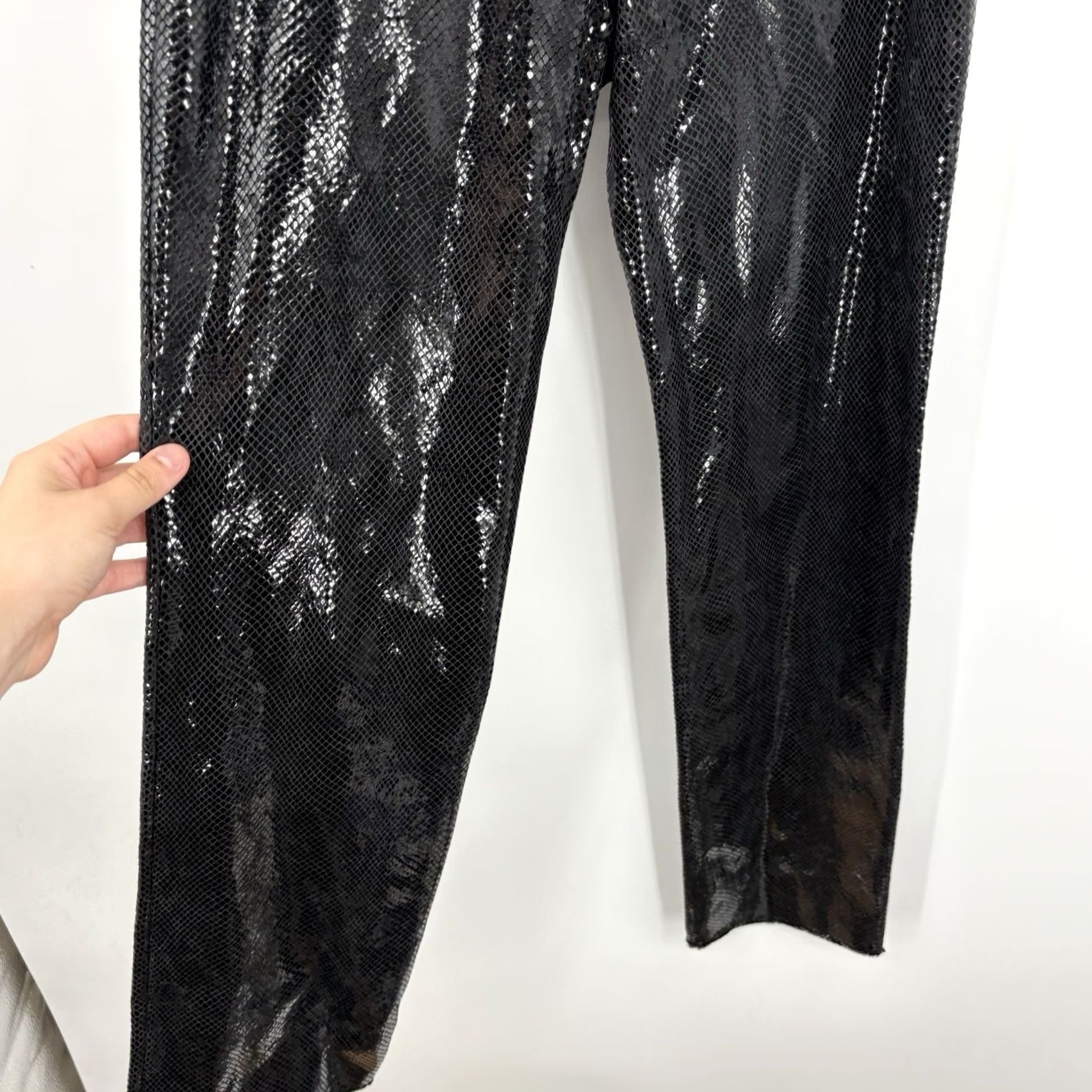 Blumarine VINTAGE Blugirl Blumarine Pants 6 Black 29in Inseam High Rise Flat Front Button Zip Geometry Bohemian Indie Sleaze Mens? Size 28" / US 6 / IT 42 - 7 Thumbnail