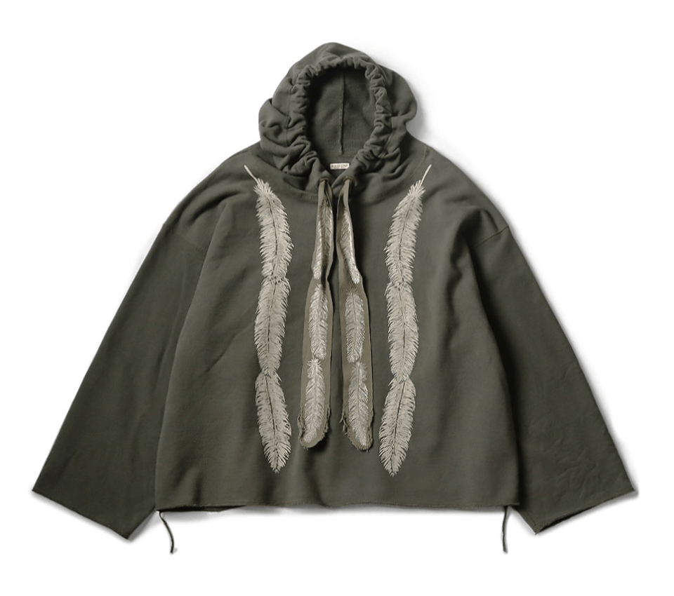 Kapital Feather Cord Catfish Hooded Sweatshirt (Feather pt) Black Size US L / EU 52-54 / 3 - 2 Thumbnail