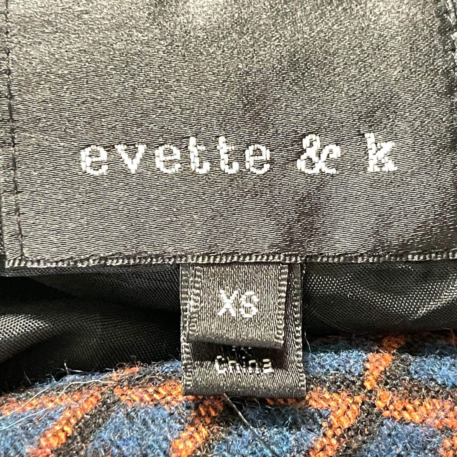 Vintage VINTAGE Evette K Jacket XS Blue Orange Black Wool Blend Blazer Avant Garde Art Deco Jacket Women XS Regular Size Short Sleeve Size XS / US 0-2 / IT 36-38 - 3 Thumbnail