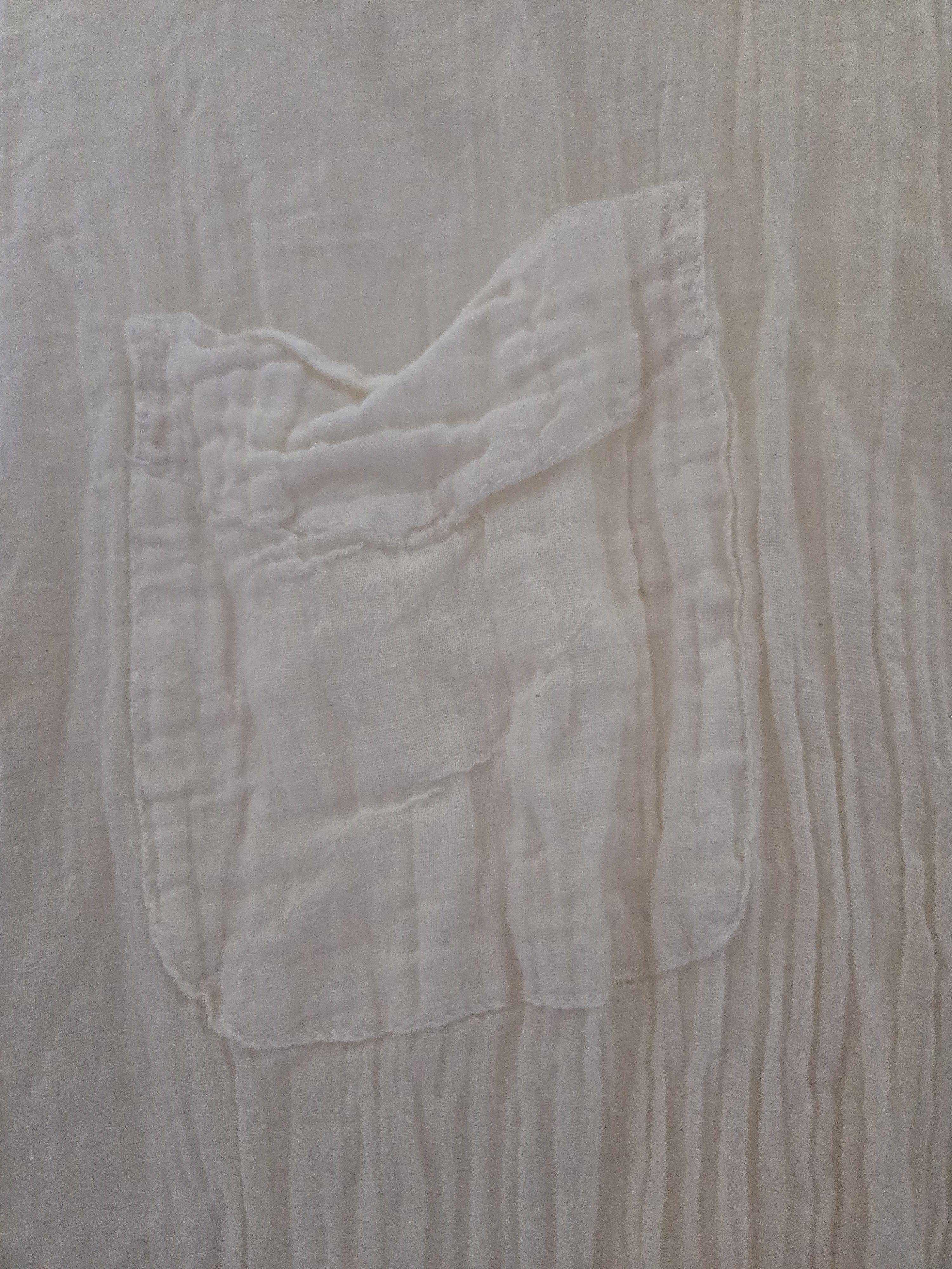 Paul Harnden Shoemakers Paul Harnden Cream Wrinkled Cotton Shirt Size US L / EU 52-54 / 3 - 3 Thumbnail