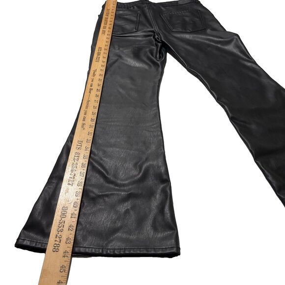 American Eagle Outfitters American Eagle Stretch Faux Leather Flare Pants Size 14 Long Size 36" / US 14 / IT 50 - 7 Thumbnail