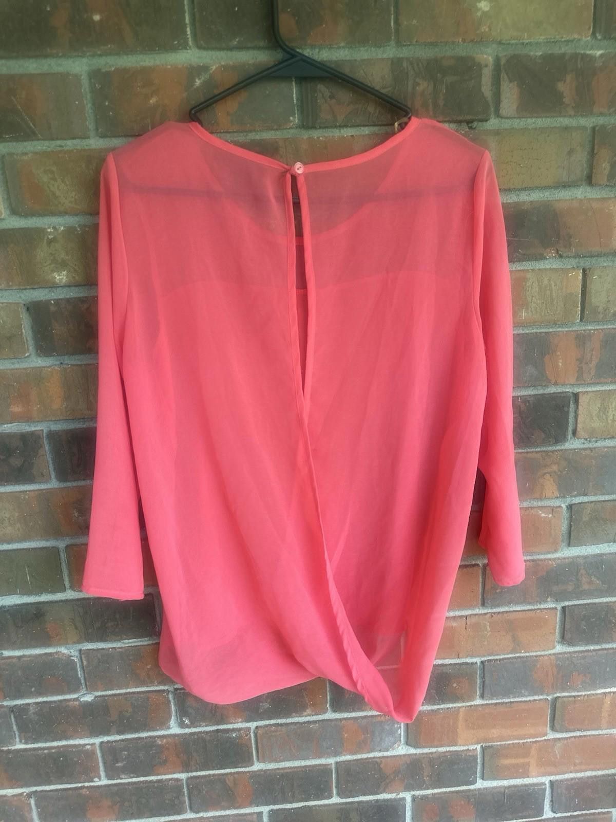 The Unbranded Brand Medium Open Back Semi Sheet Blouse Pink Size M / US 6-8 / IT 42-44 - 4 Thumbnail