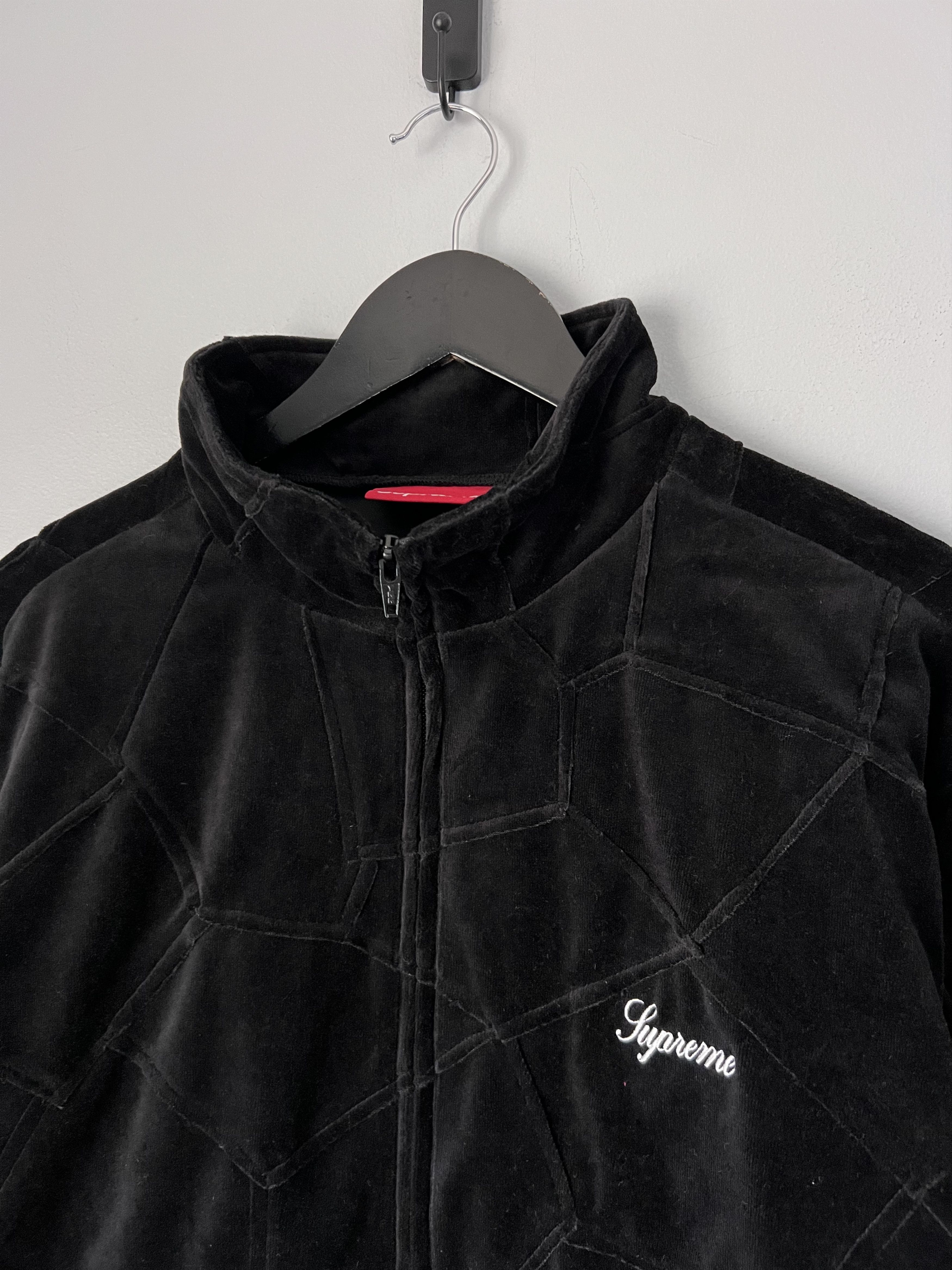 Supreme Supreme Patchwork Velour Track Jacket in Black Size US XL / EU 56 / 4 - 2 Thumbnail