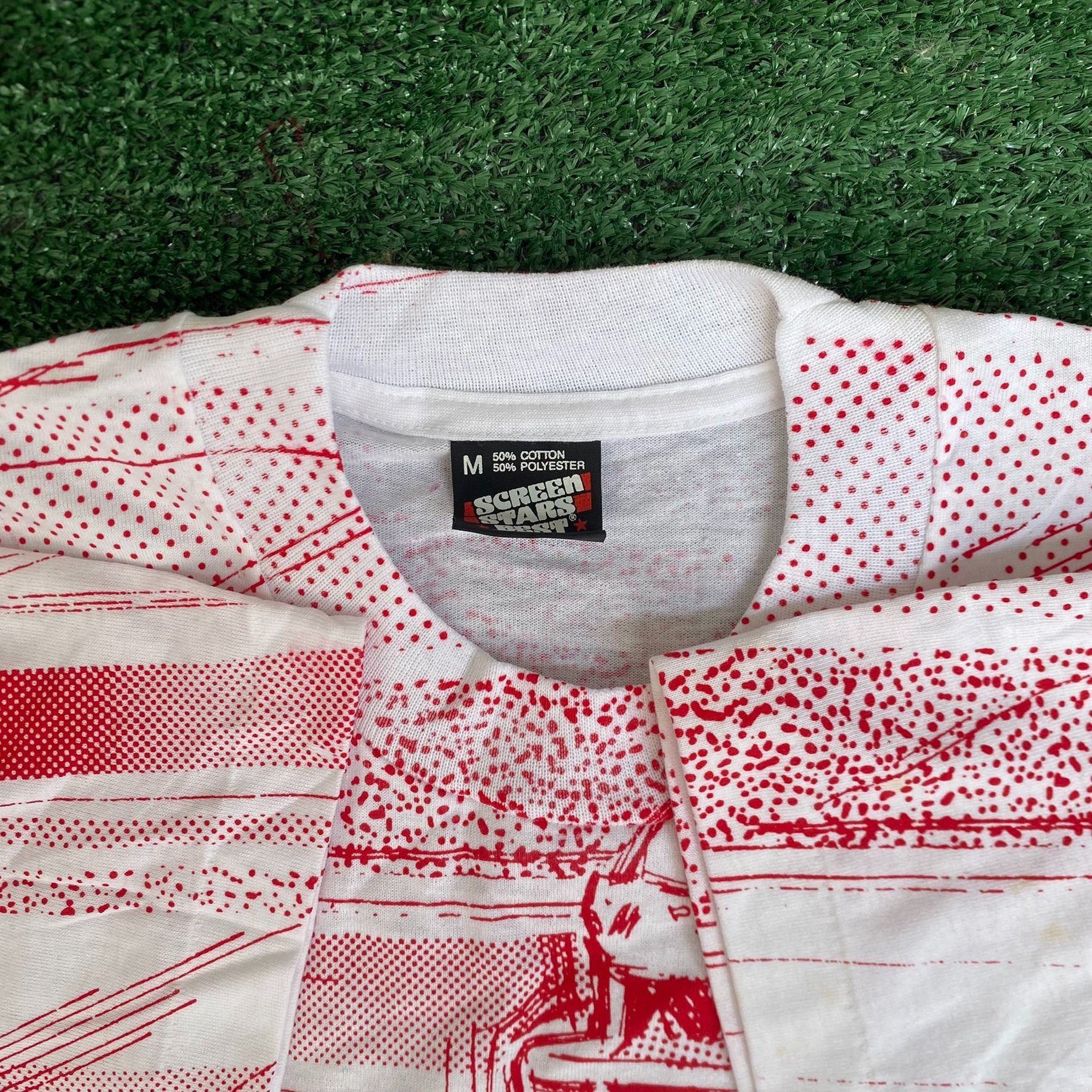 Vintage Vintage 90s Football AOP T-Shirt All Over Print Single Stitc Size US M / EU 48-50 / 2 - 3 Thumbnail