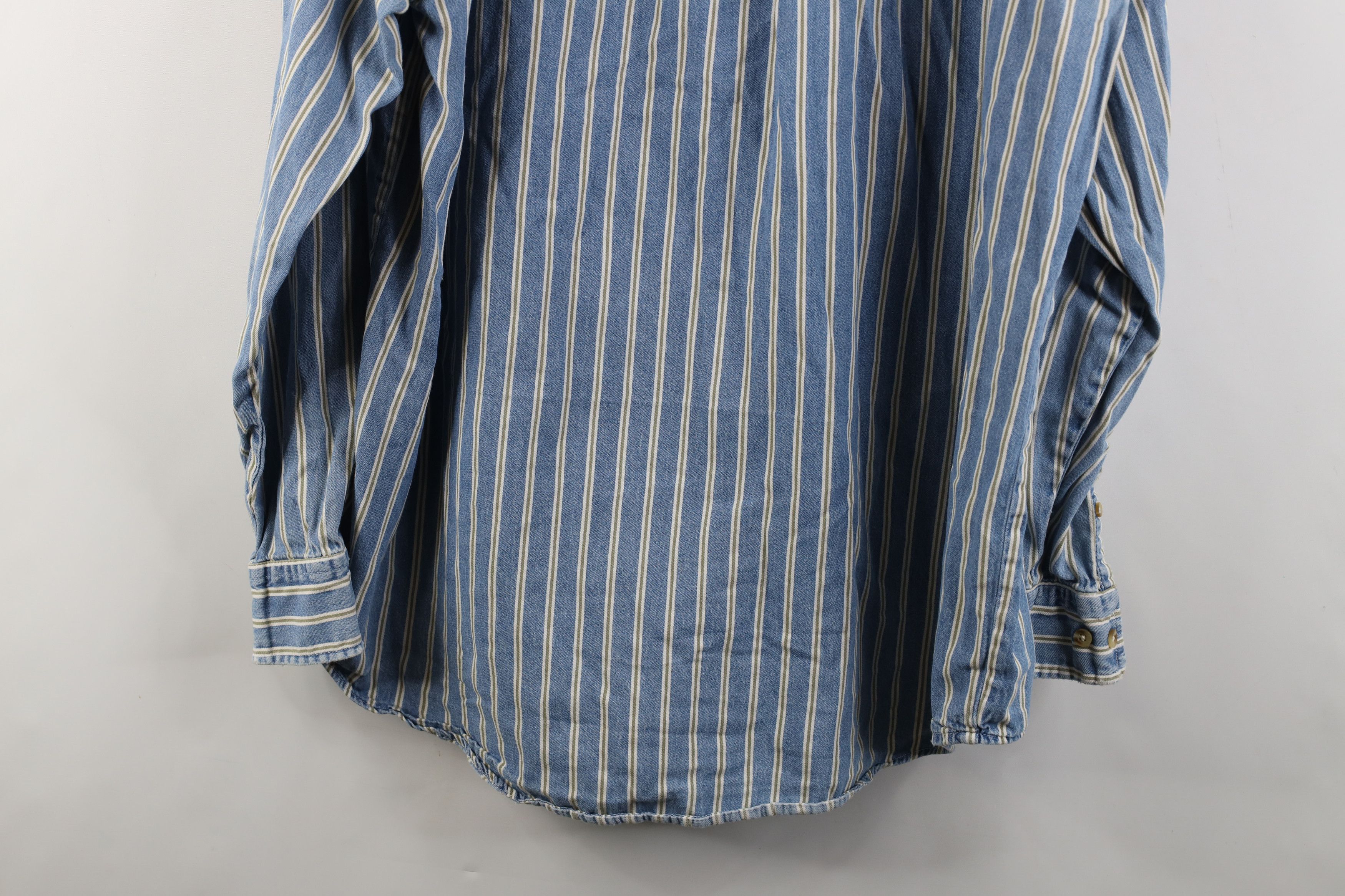 Vintage Vintage 90s Streetwear Denim Collared Button Down Shirt Size US XL / EU 56 / 4 - 13 Thumbnail