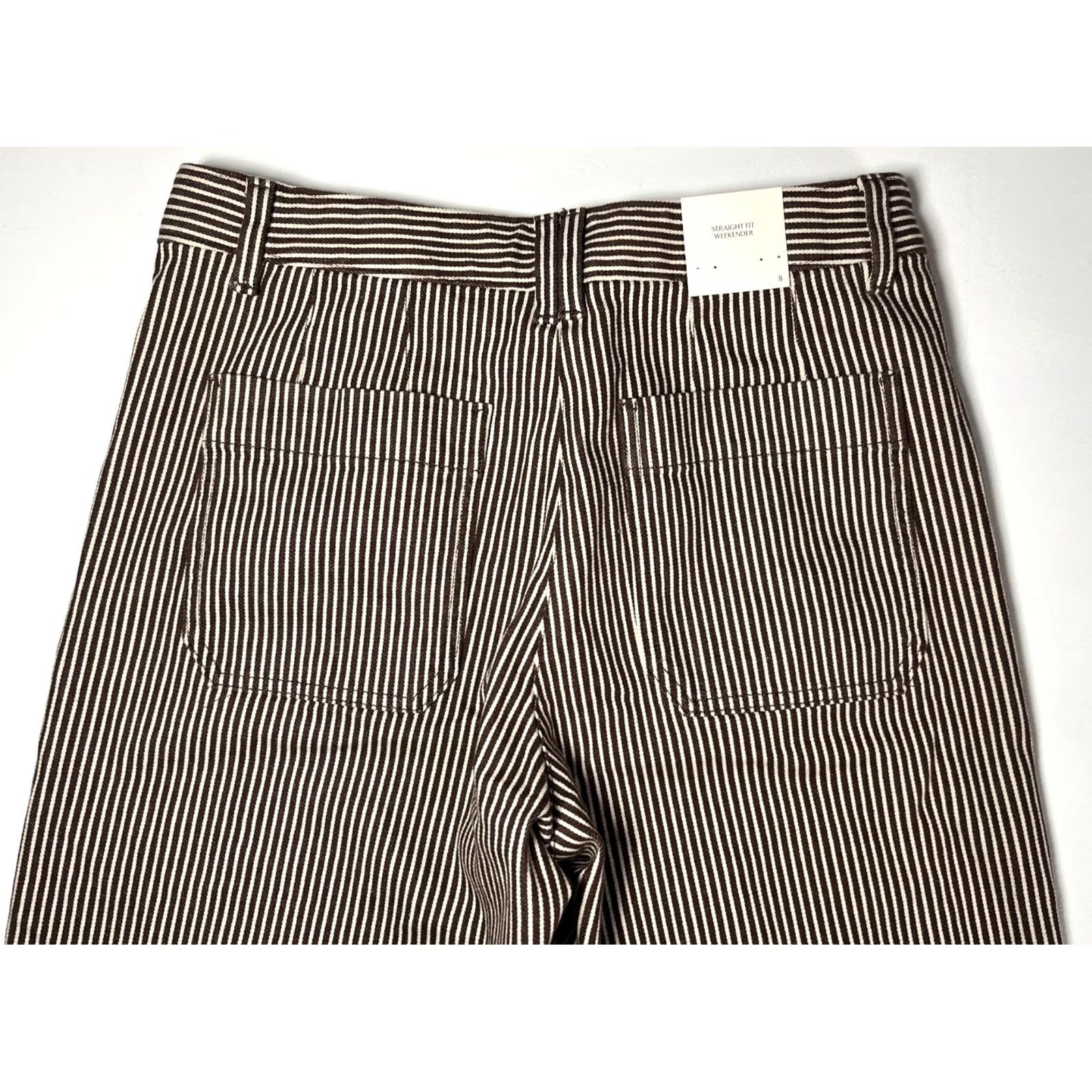 Banana Republic NWT Banana Republic Straight Fit Weekender Pants Sz 8 Shirt Women Multicolor Stripe Daywear City Preppy Pockets Mens, Womens Size 30" / US 8 / IT 44 - 5 Thumbnail