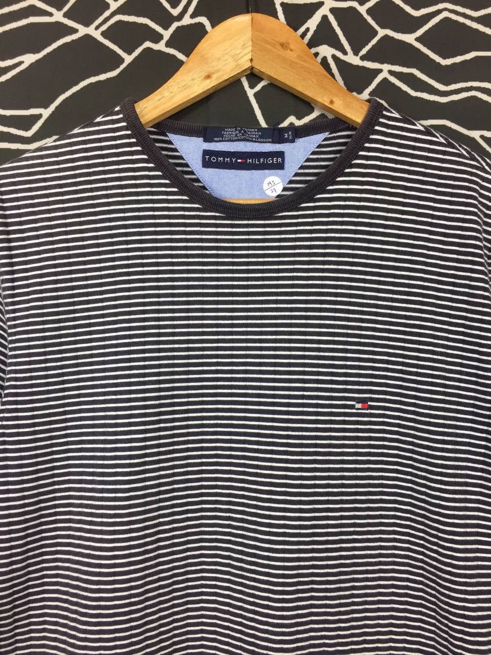 Tommy Hilfiger × Vintage Vtg Tommy Hilfiger Small Logo Striped Ringer Tee Size US M / EU 48-50 / 2 - 3 Thumbnail