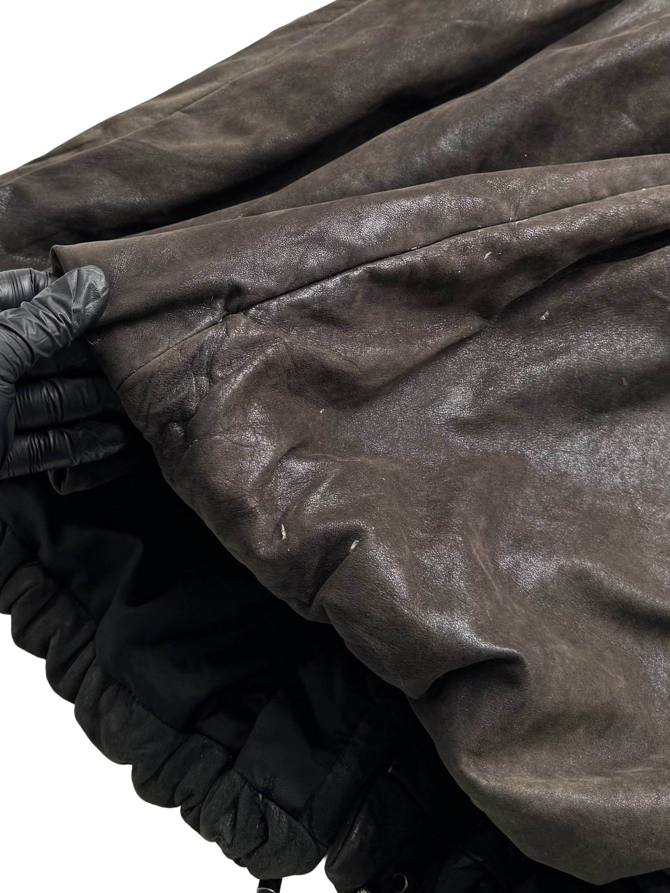 Vintage Vintage Leather Coat Real Fur Collar Long Winter Dress Coat Size XS / US 0-2 / IT 36-38 - 17 Thumbnail