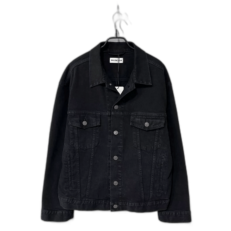Balenciaga Balenciaga Crystal Logo Denim Jacket Size S / US 4 / IT 40 - 1 Thumbnail