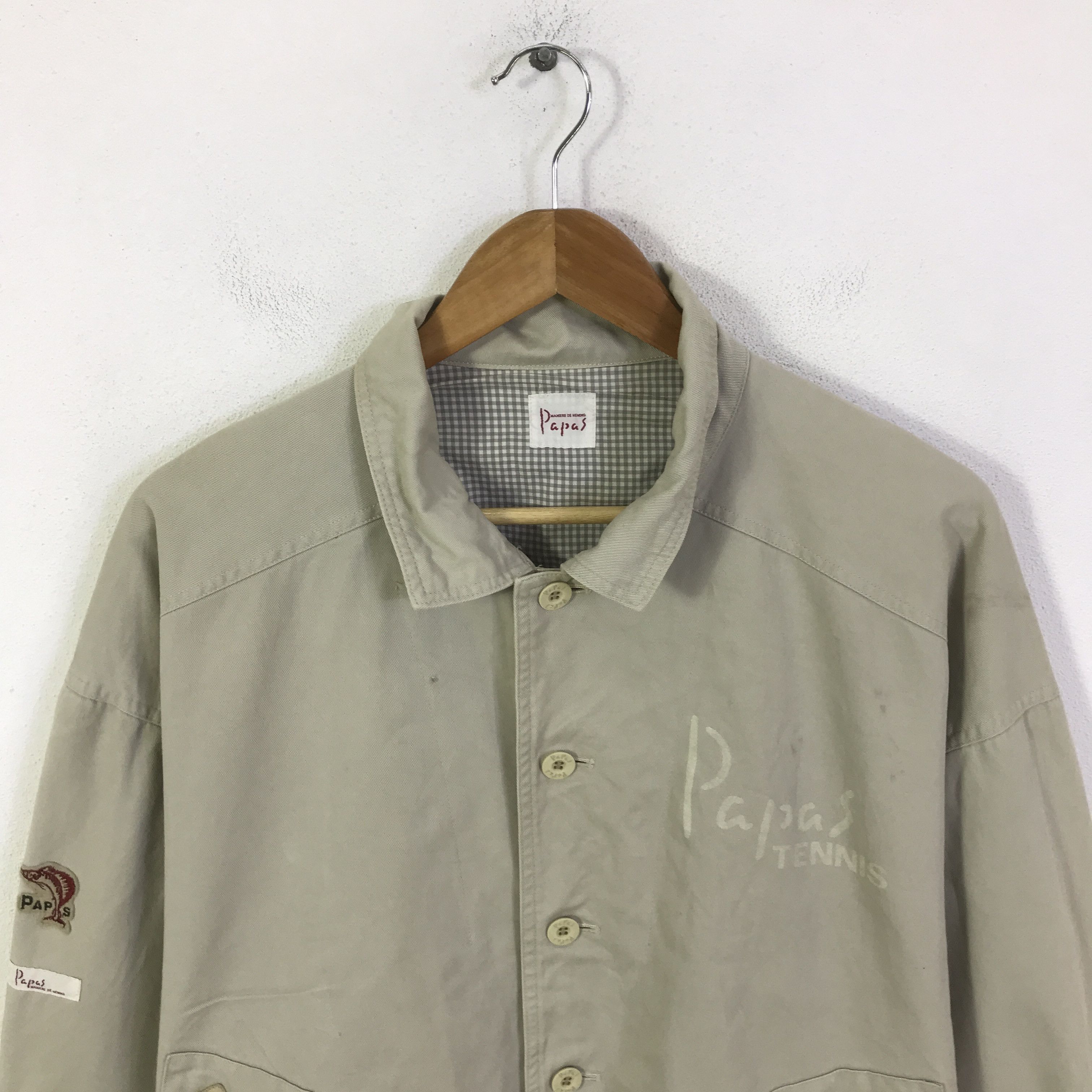 Japanese Brand papas tennis button bomber jacket K119B9 Size US L / EU 52-54 / 3 - 3 Thumbnail