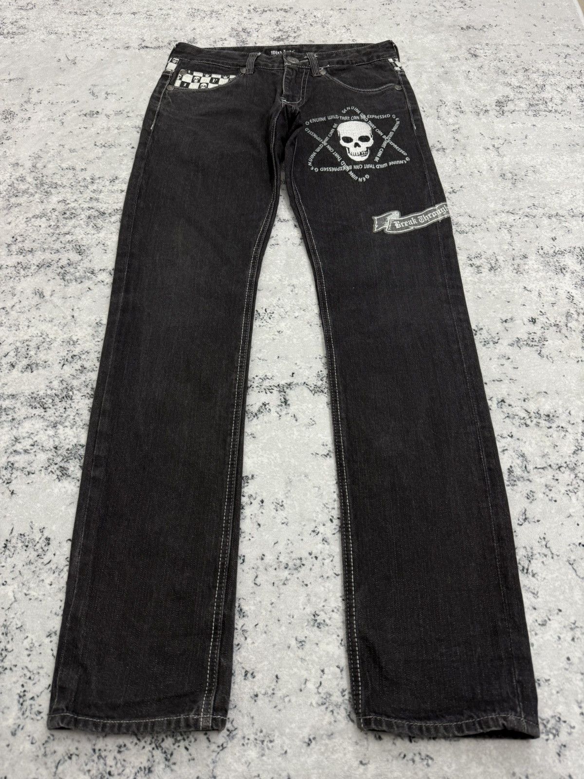 Seditionaries Y2K Wild Life Japan Skull Hexagram Punk Denim Jeans Size US 30 / EU 46 - 2 Thumbnail