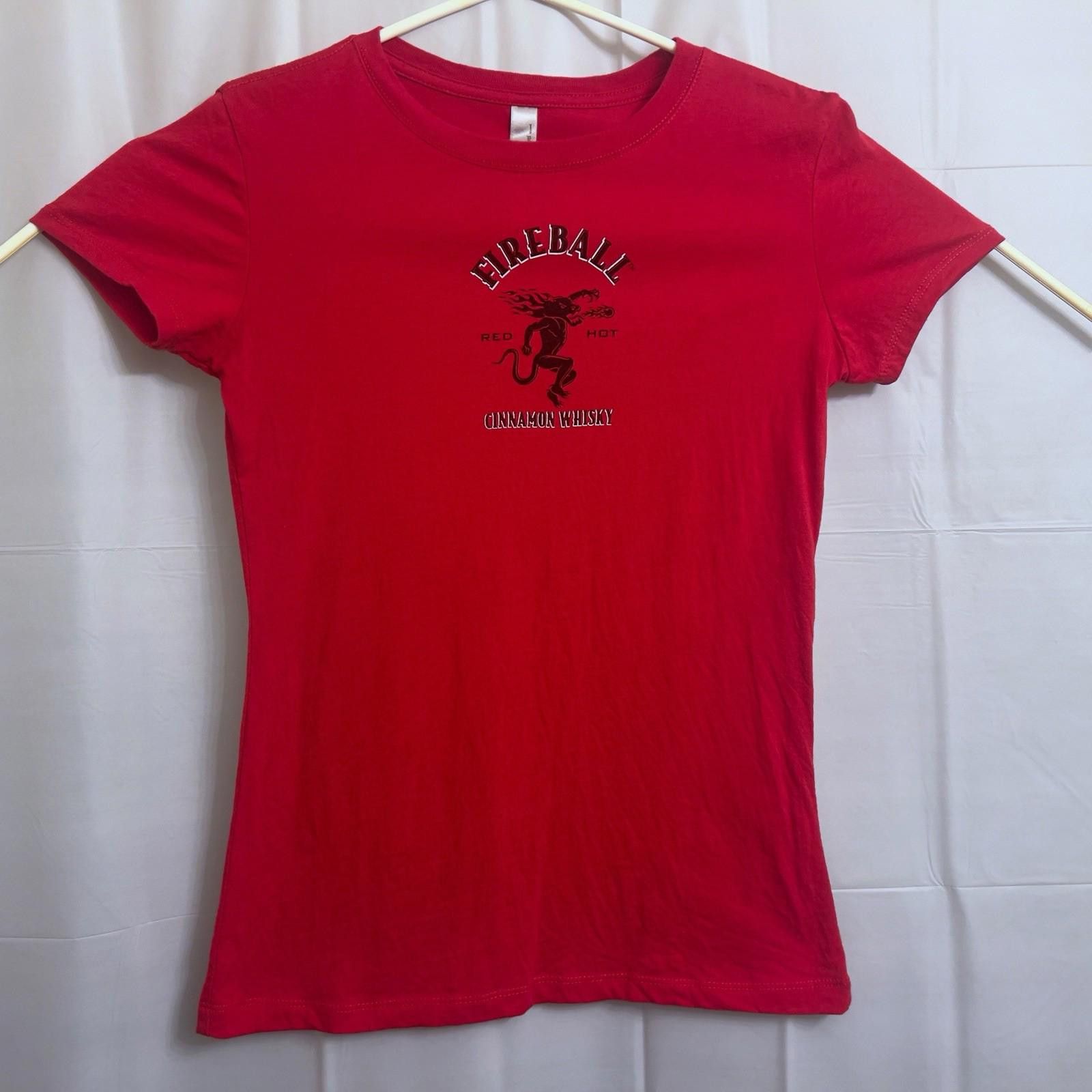 Designer Fireball Cinnamon Whisky T-Shirt Women's Large L Red w/ Logo Size L / US 10 / IT 46 - 1 Thumbnail