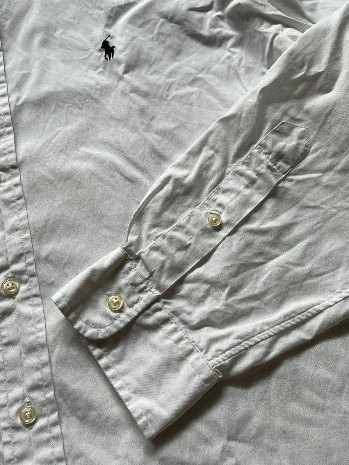 Polo Ralph Lauren Polo Ralph Lauren Small Pony Sz XL White Shirt Size US XL / EU 56 / 4 - 4 Thumbnail