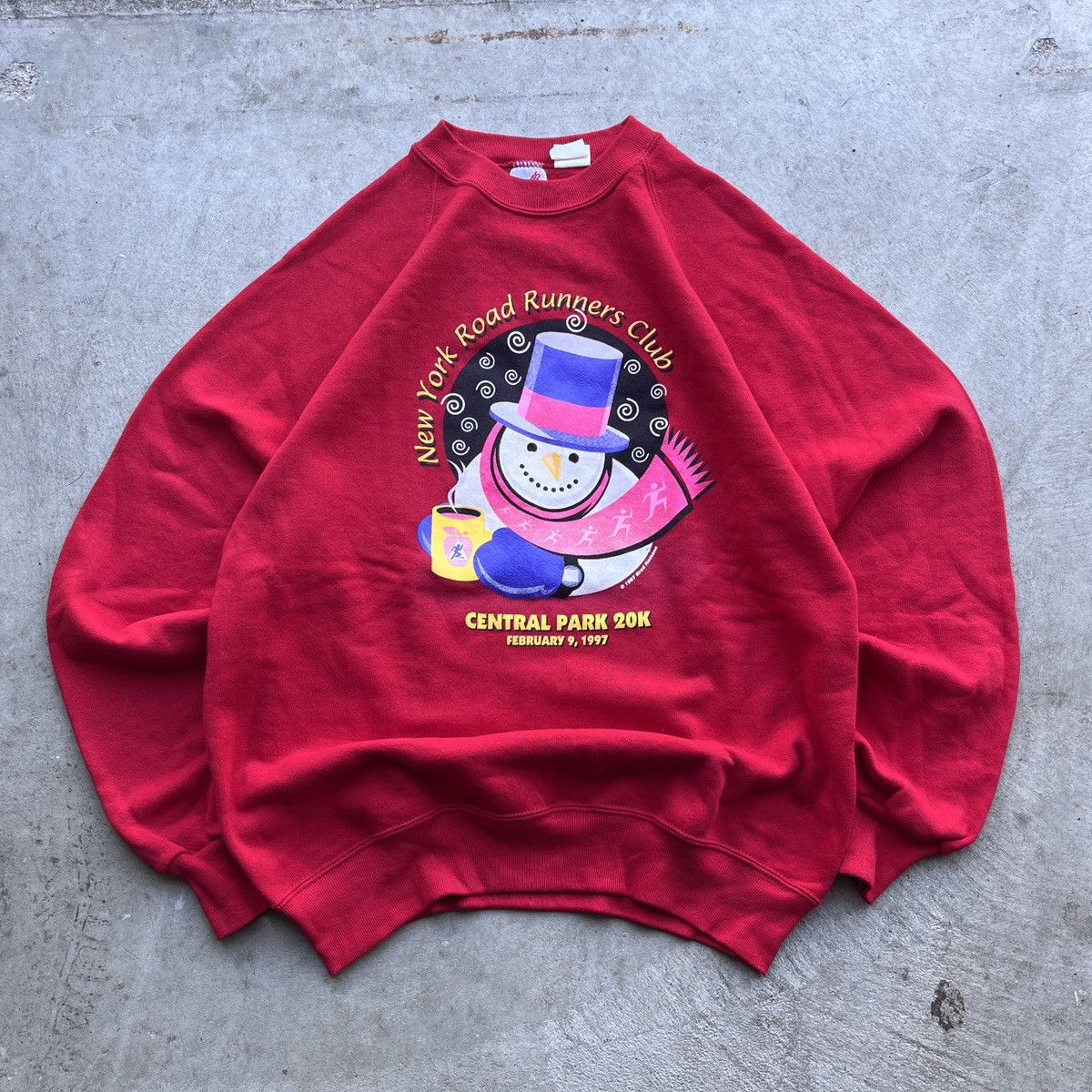 Jerzees 1997 Made In USA Women NY Marathon Sweatshirt Crewneck Size L / US 10 / IT 46 - 1 Thumbnail