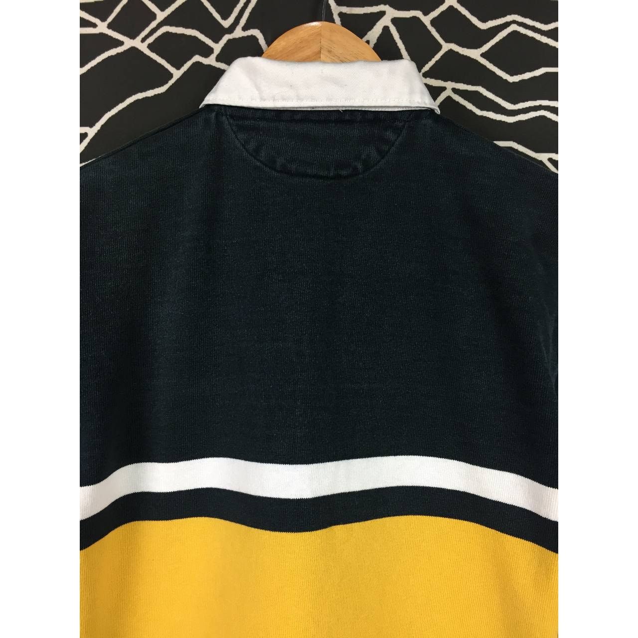 Barbarian × Vintage Vtg 90s Barbarian Rugby Wear Classic Striped Polo Tee Size US S / EU 44-46 / 1 - 6 Thumbnail