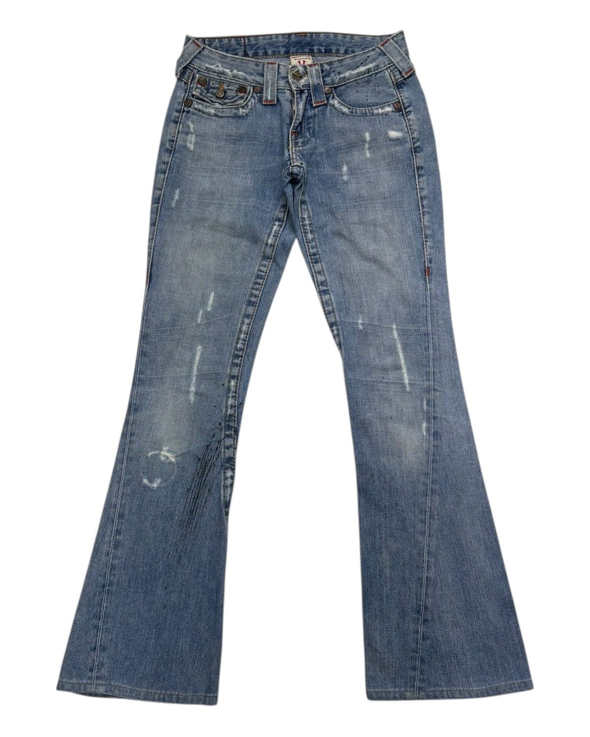 Hysteric Glamour × True Religion True Religion Joey Bootcut Flare Distressed Denim Jeans Size 27" / US 4 / IT 40 - 9 Thumbnail