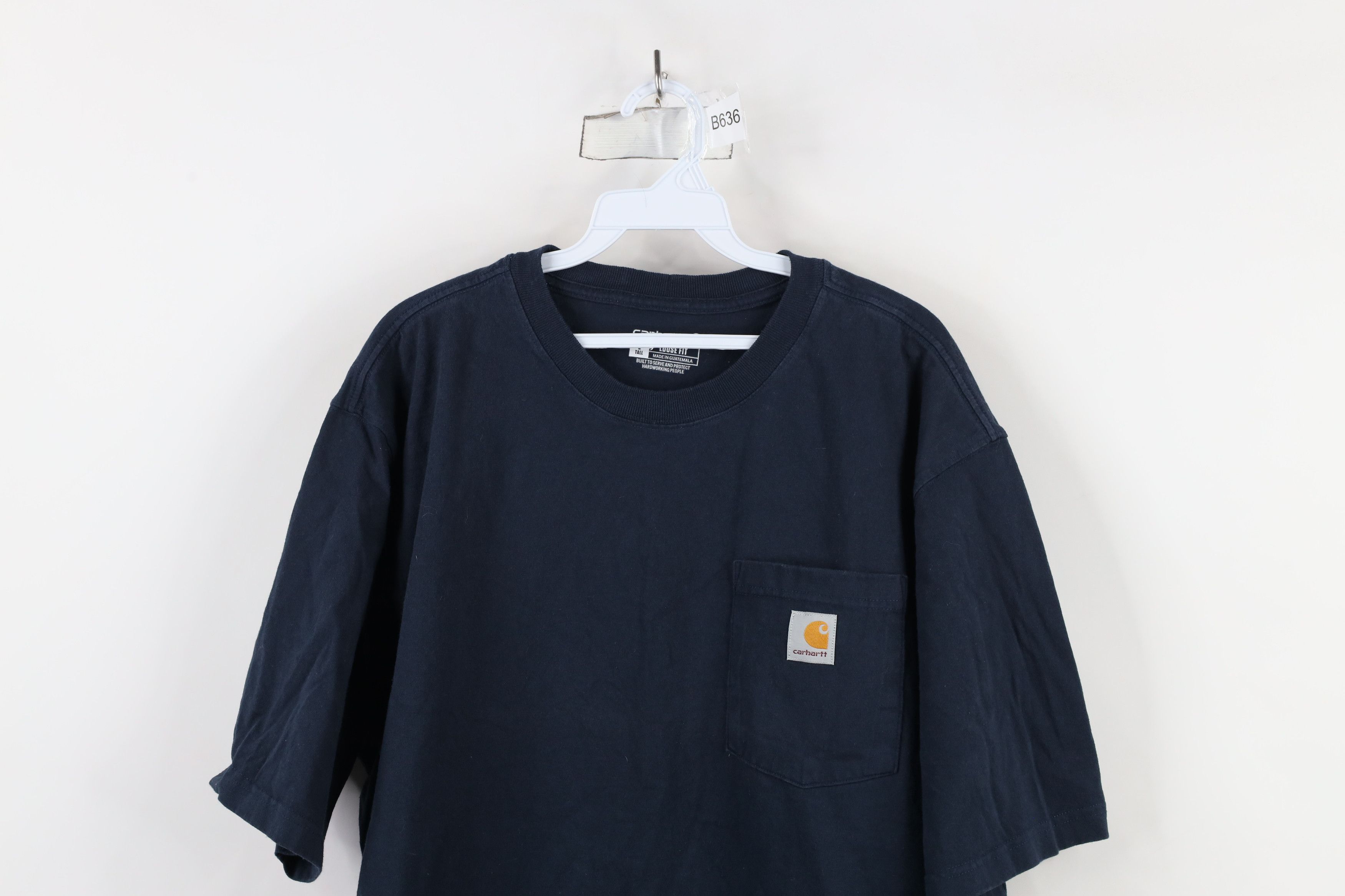 Carhartt × Vintage Vintage Y2K Carhartt Loose Fit Pocket T-Shirt Navy Blue Size US L / EU 52-54 / 3 - 2 Thumbnail