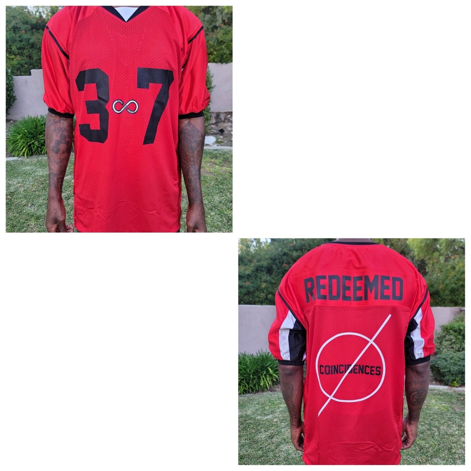 The Unbranded Brand Continual Coincidences Brand Upcycled Vtg Jersey REDEEMED Size US XL / EU 56 / 4 - 1 Thumbnail