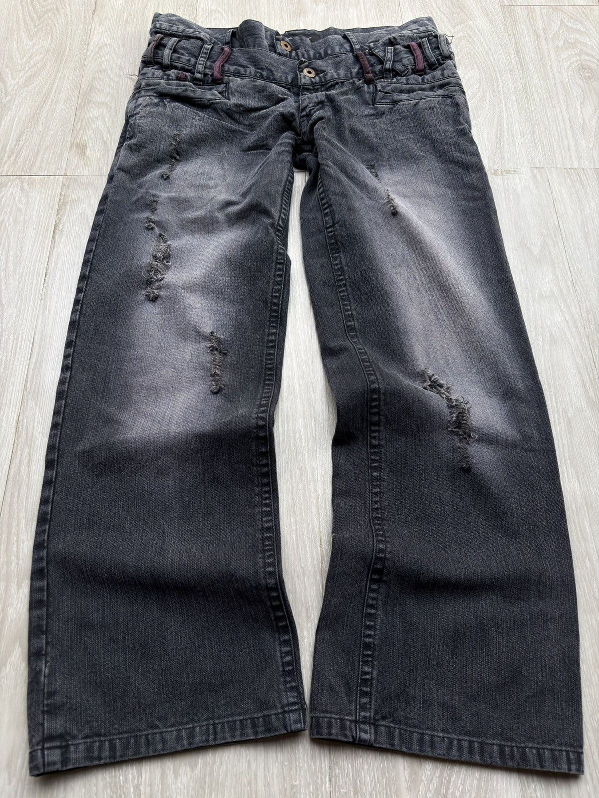Japanese Brand IN THE ATTIC double waist flare jeans Size US 29 - 1 Thumbnail