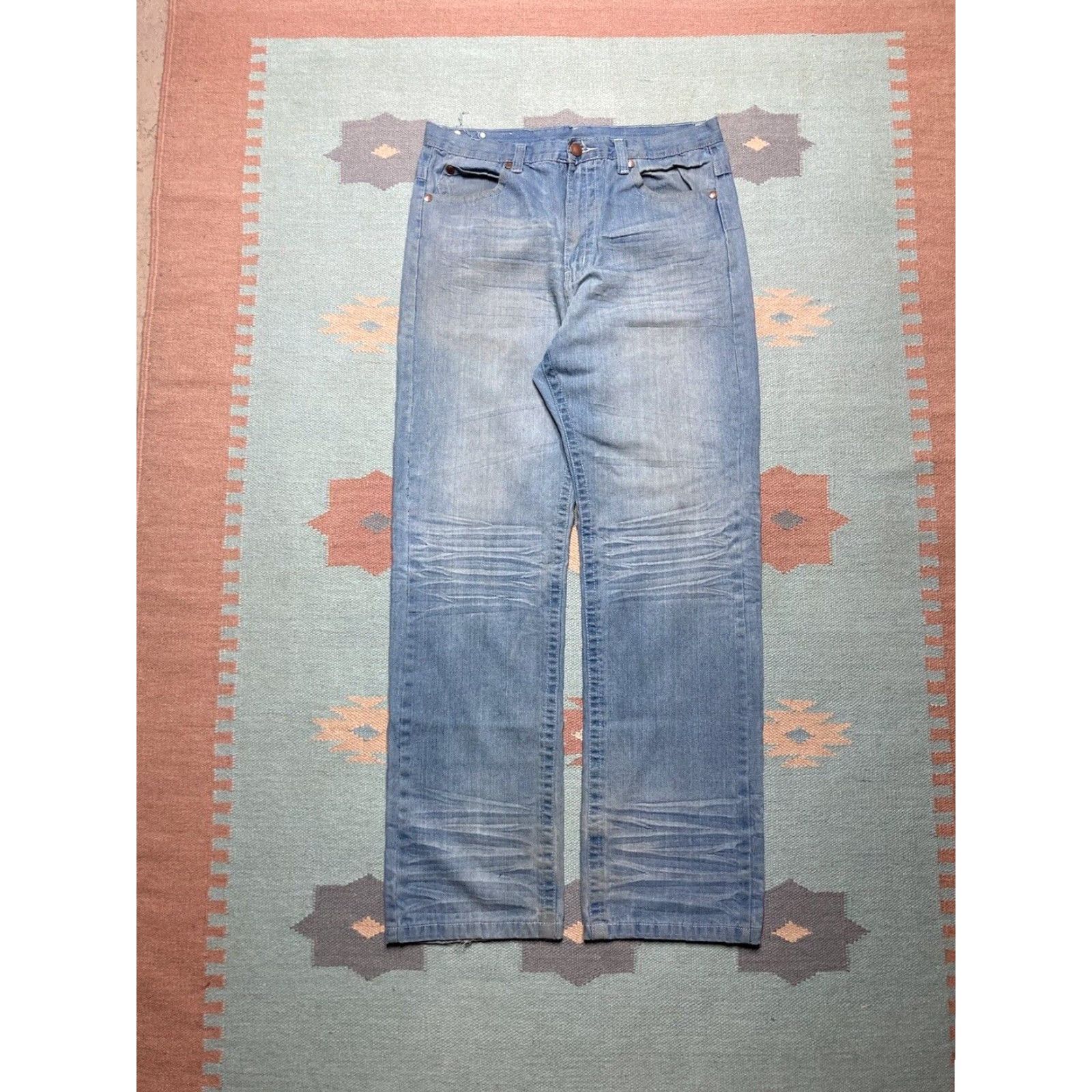 Express VINTAGE Brooklyn Xpress Baggy Jeans Embroidered Grunge 34x34 Men Jeans Blue 34 Inseam 34 Boys? Size US 34 / EU 50 - 5 Thumbnail