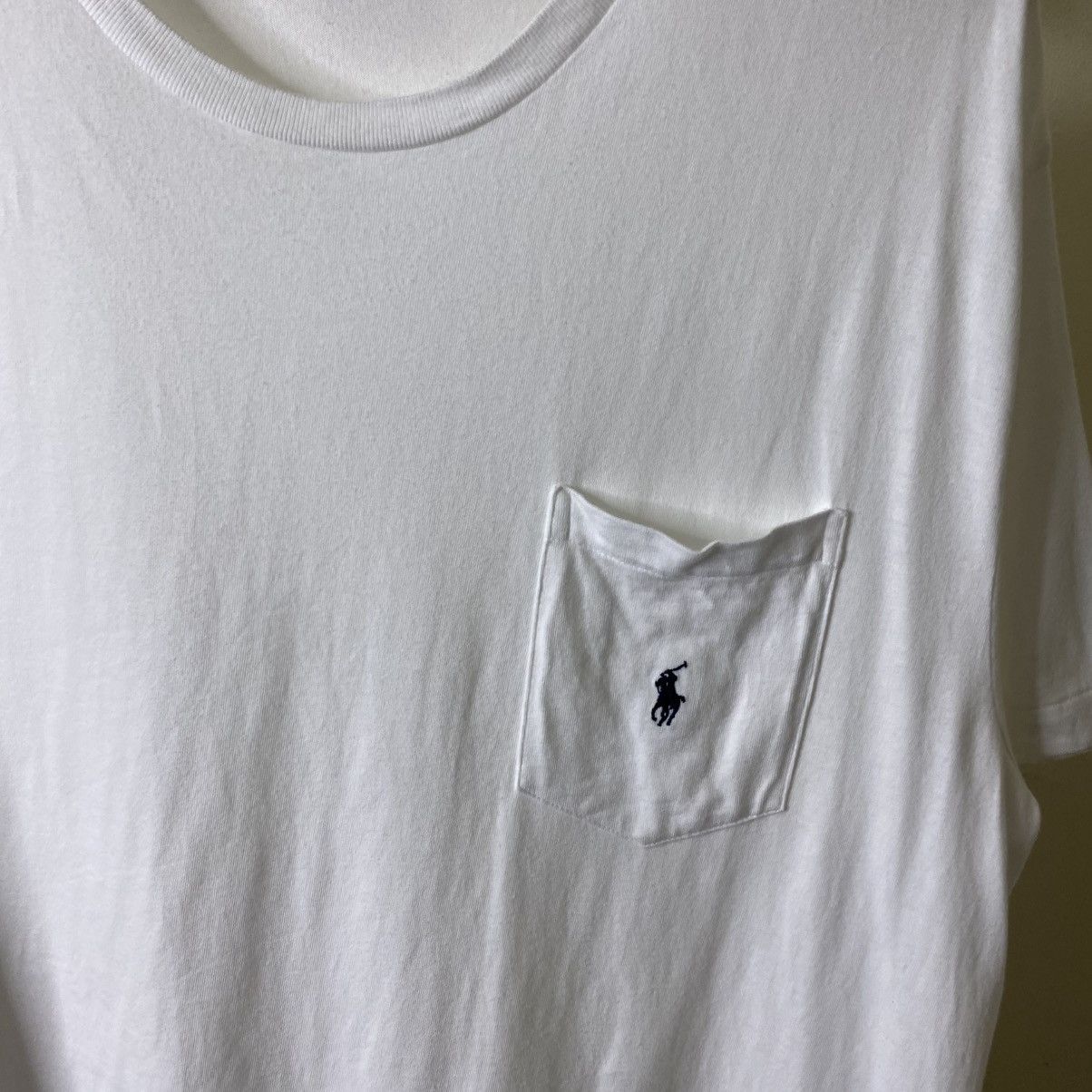 Polo Ralph Lauren Vintage Polo Ralph Lauren Single Pocket White T Shirt Size US XL / EU 56 / 4 - 2 Thumbnail