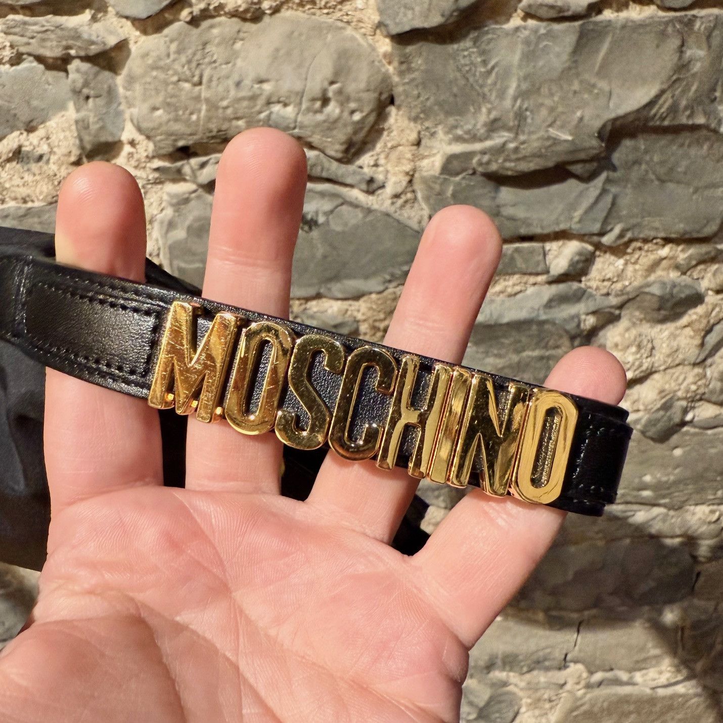 Moschino Moschino Vintage Black Nylon Logo Wristlet Pouch Size ONE SIZE - 9 Thumbnail