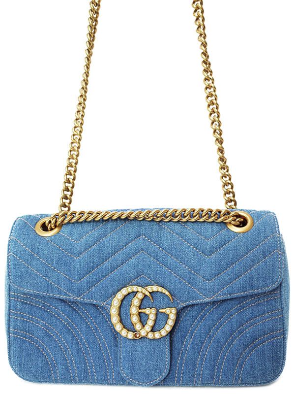 Gucci GG Marmont Small Shoulder Bag Blue