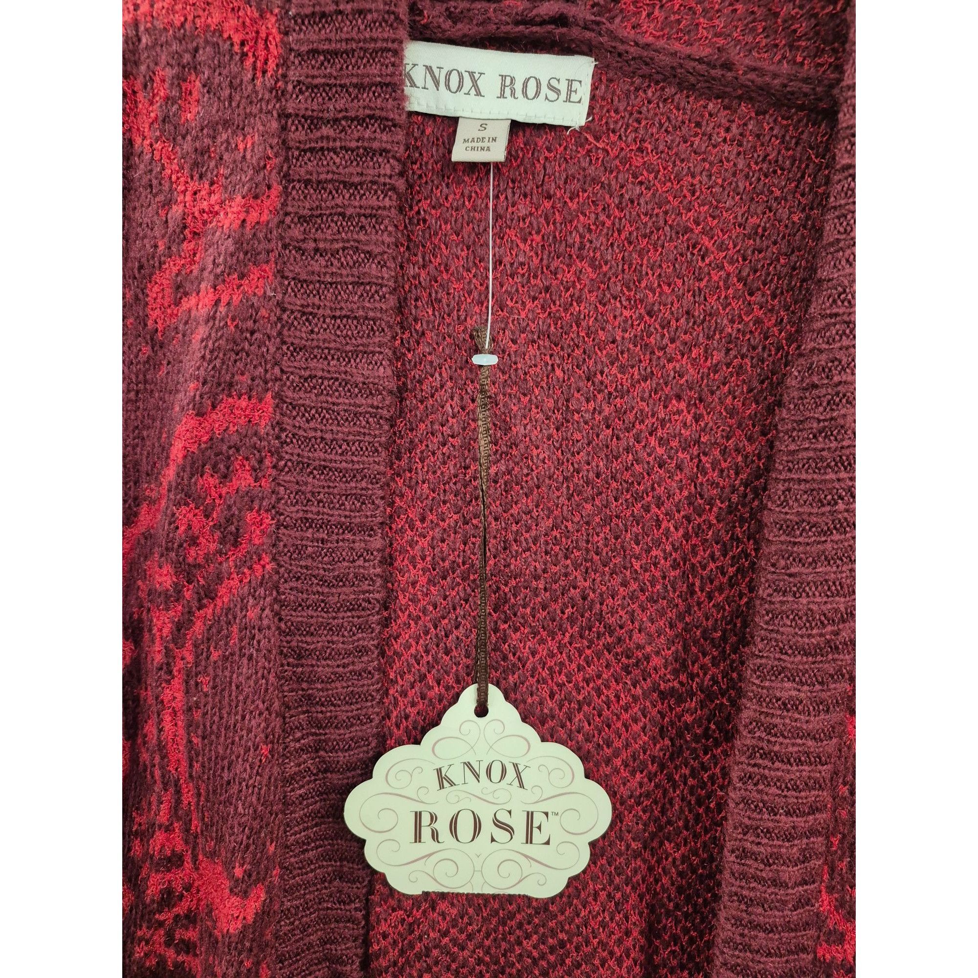 Other Women's Jacquard Long Sleeve Open Cardigan - Knox Rose Red, Size S / US 4 / IT 40 - 3 Thumbnail