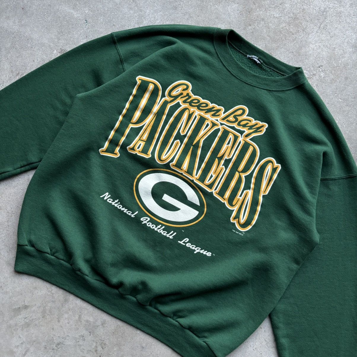 NFL vintage 90s NFL GREEN BAY PACKERS Spellout sweatshirt Size US L / EU 52-54 / 3 - 1 Thumbnail