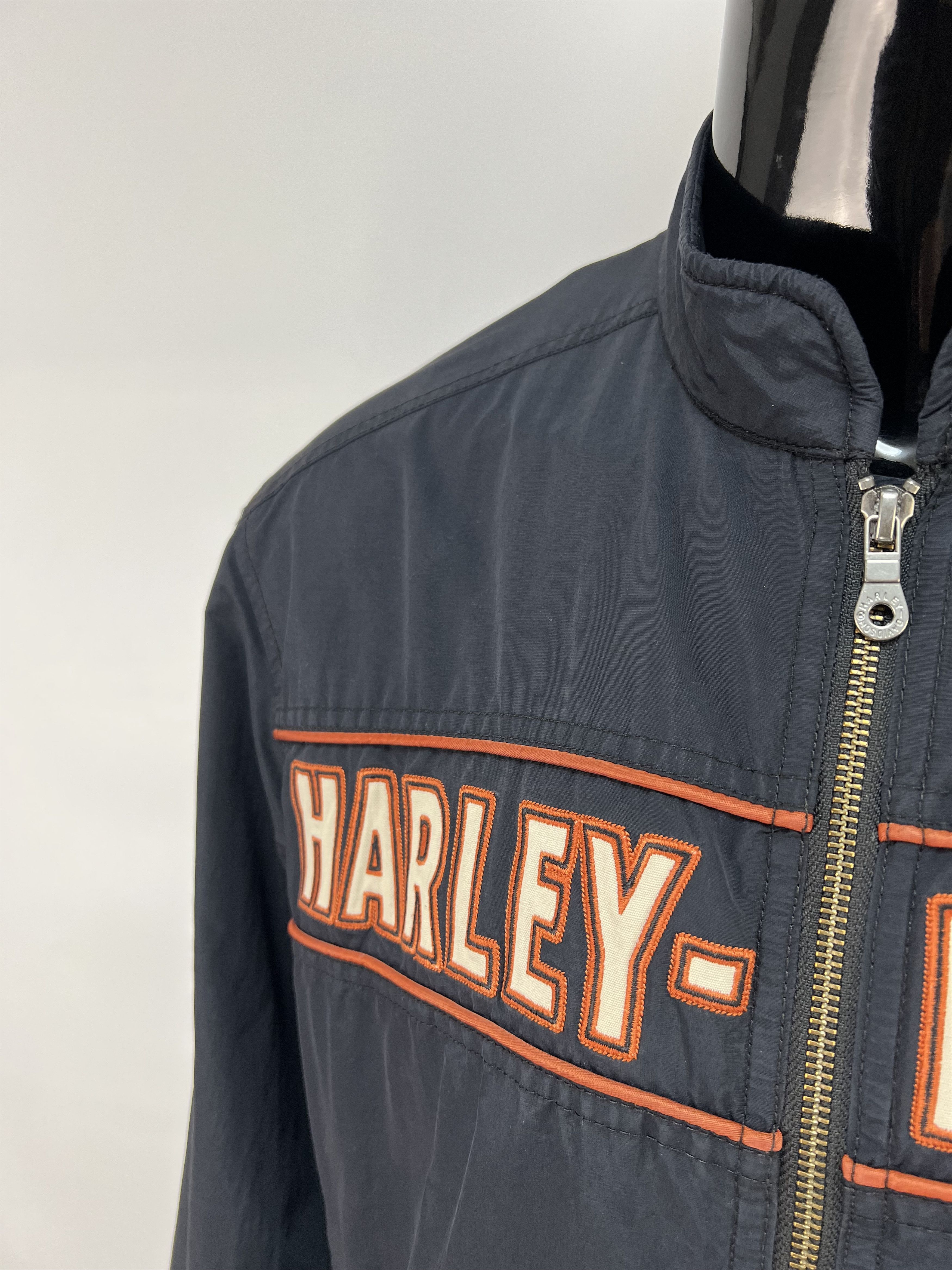 Harley Davidson Harley Davidson Full Zip Nylon Biker Jacket Racing Moto Size US L / EU 52-54 / 3 - 9 Thumbnail