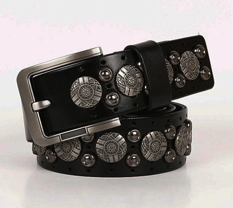 Japanese Brand × Vintage Metal Rivet Cowboy Belt Genuine Leather Cowskin Size ONE SIZE - 1 Thumbnail
