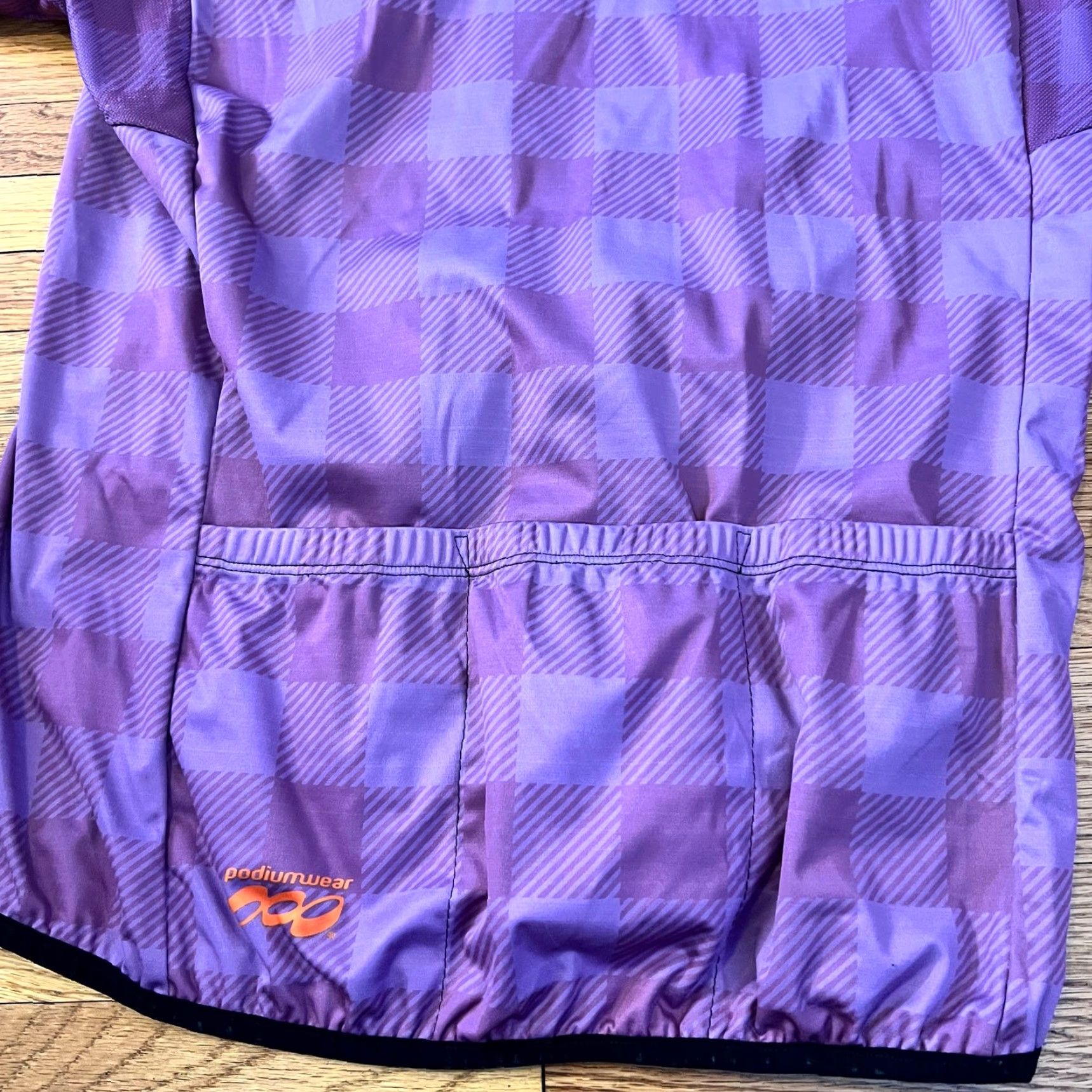 Vintage Podium wear Jacket Womens XL Purple Plaid Zip Up Jersey Pocket Cycle Shirt Size XL / US 12-14 / IT 48-50 - 6 Thumbnail