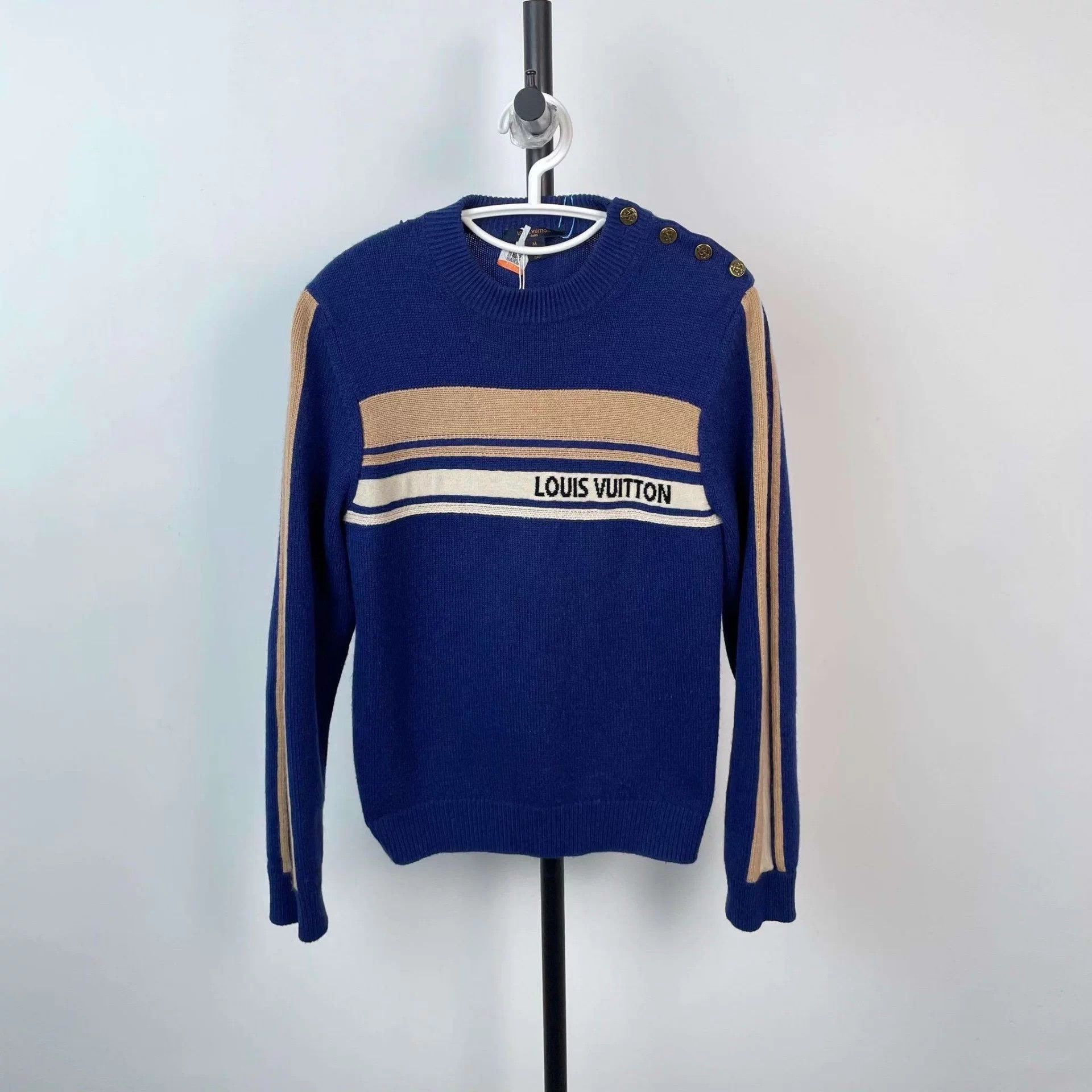 Louis Vuitton LV blue knit sweater M size Size US M / EU 48-50 / 2 - 1 Thumbnail