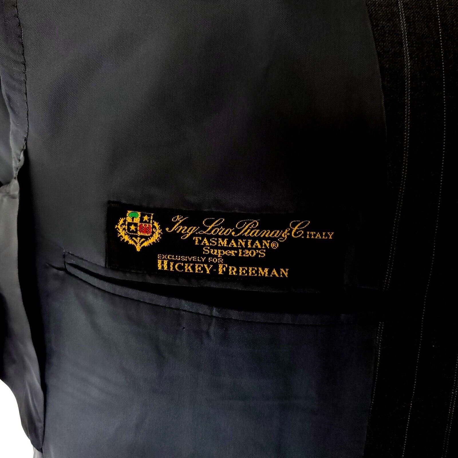 Hickey Freeman Hickey Freeman Loro Piana Super 120s Wool 2 Button Suit Jack Size 40R - 8 Thumbnail