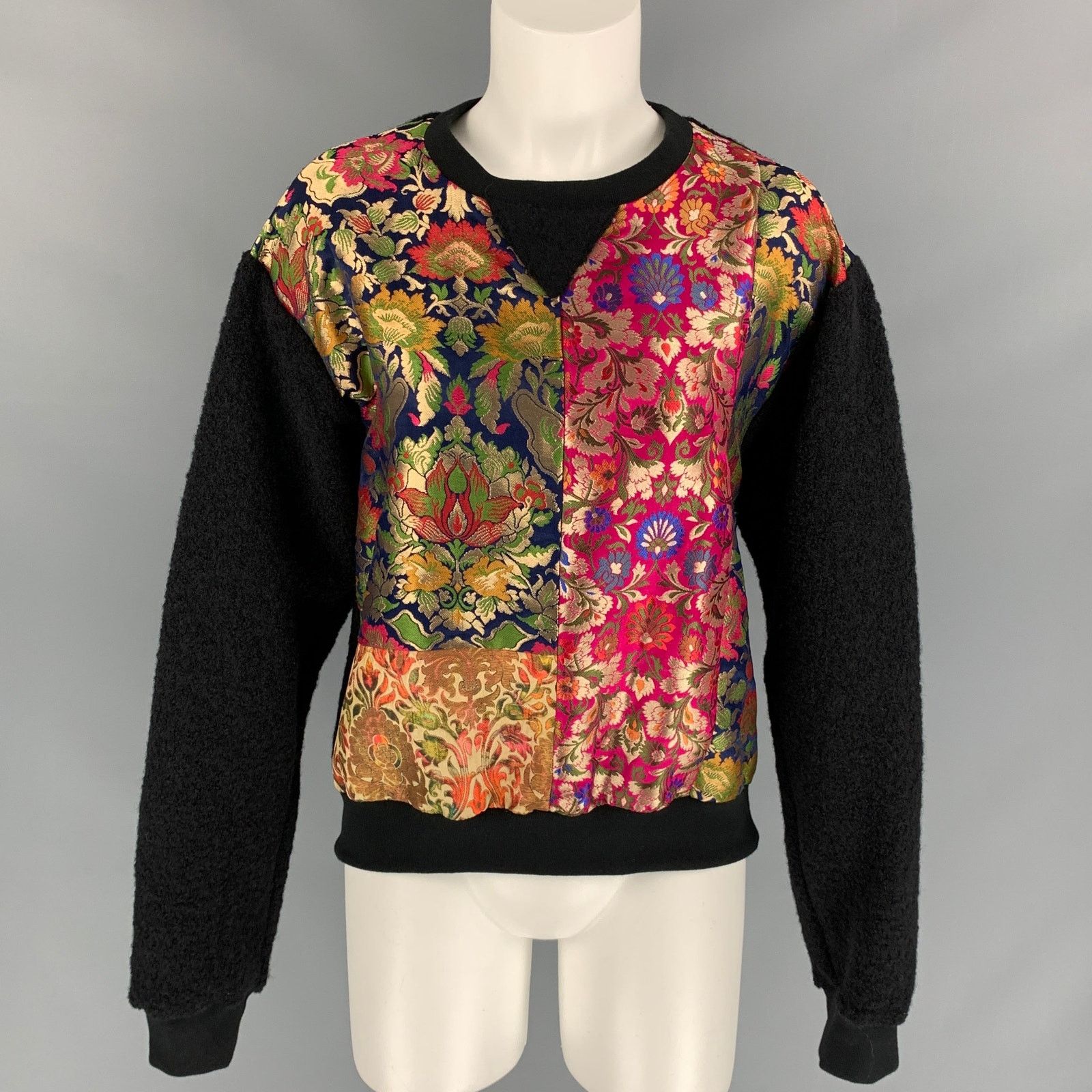 Prabal Gurung XS Multi-Color Patchwork Wool / Cotton Pullover Size XS / US 0-2 / IT 36-38 - 1 Thumbnail