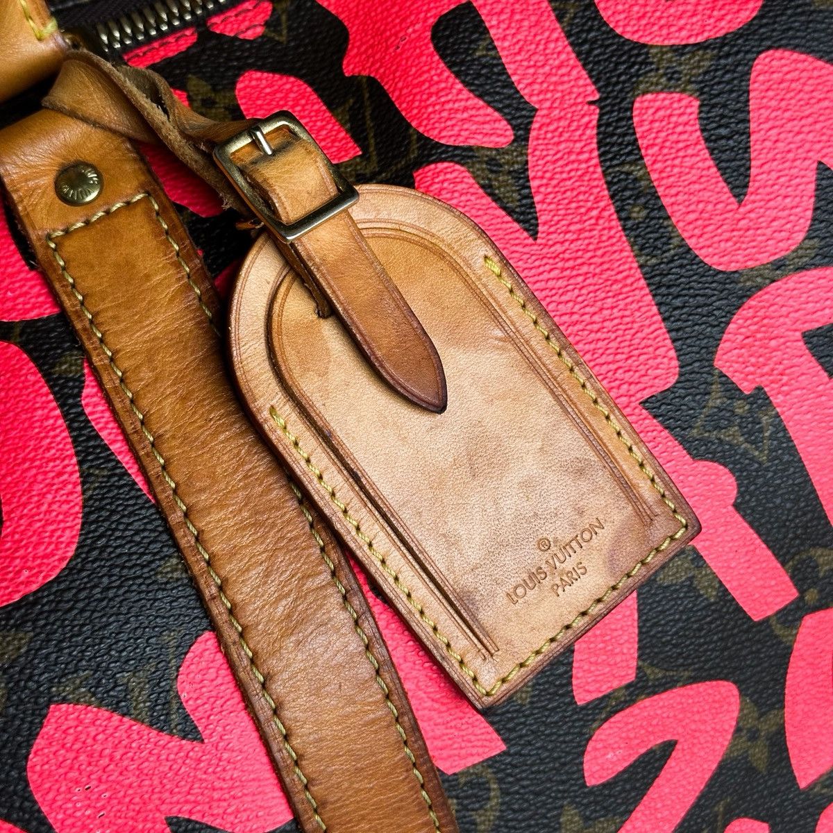 Louis Vuitton × Stephen Sprouse LV Stephen Sprouse Monogram Graffiti Keepall 50 Duffle Bag Size ONE SIZE - 3 Thumbnail