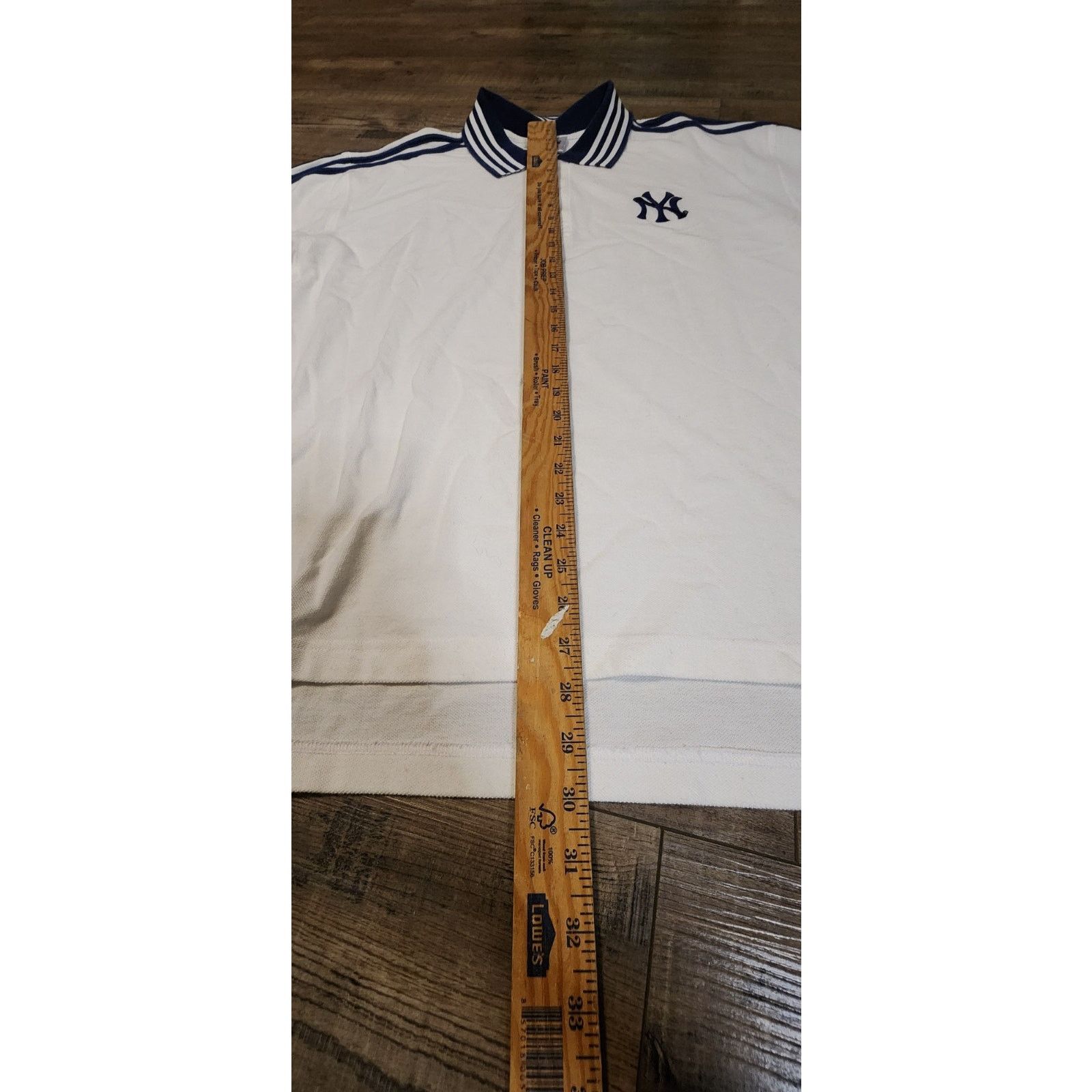Adidas Adidas New York Yankees Polo White & Blue Shirt XL 2019 Size US XL / EU 56 / 4 - 5 Thumbnail