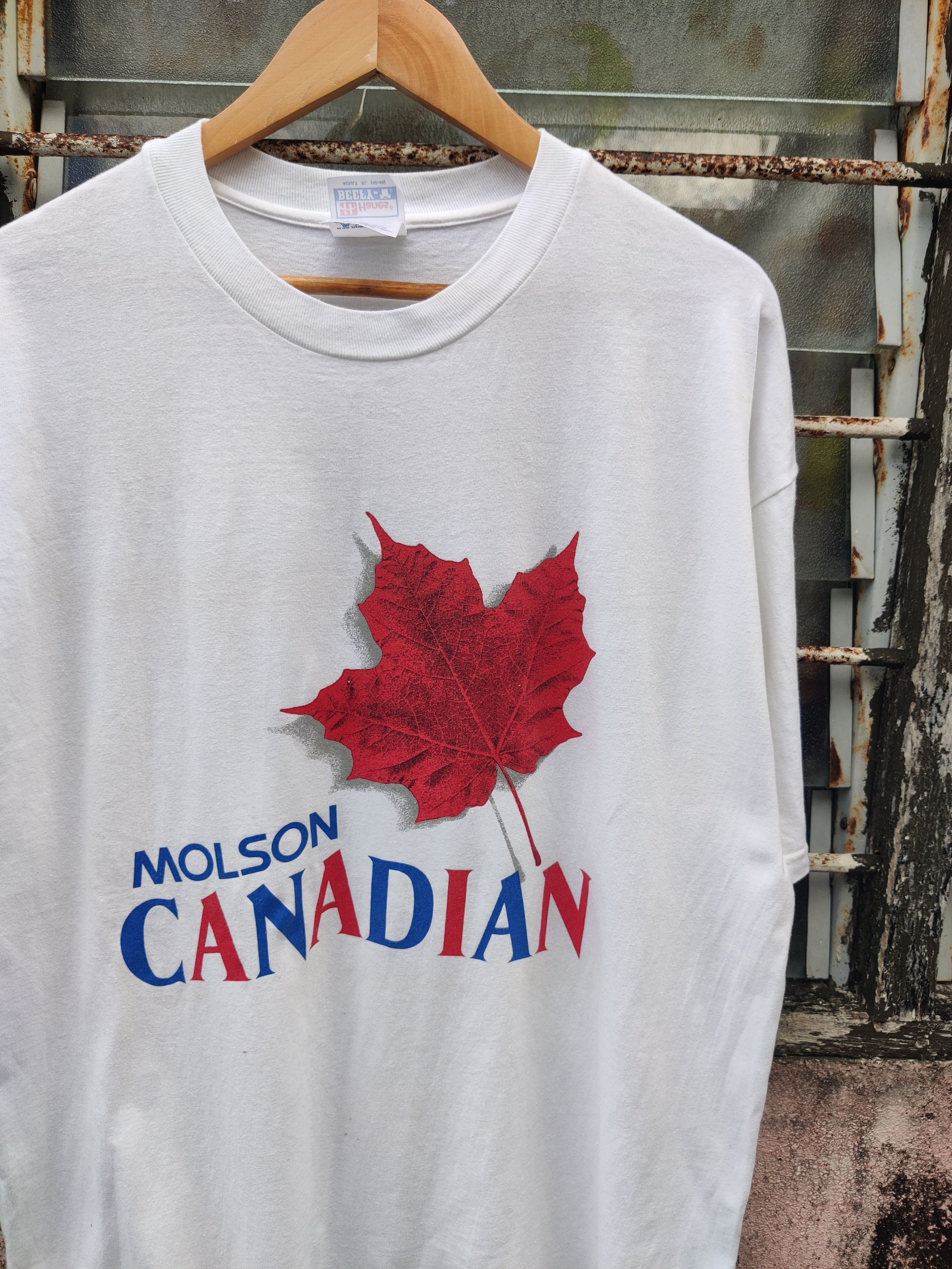 Japanese Brand Vintage 90's Molson Canadian Booze And Beef Promo Shirt Size US XL / EU 56 / 4 - 3 Thumbnail