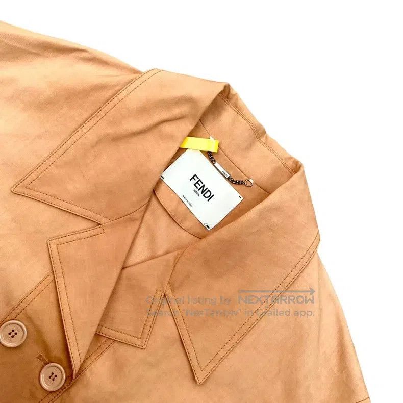 Fendi Fendi Cotton brown double-breasted suit jacket and skirt s Size XS / US 0-2 / IT 36-38 - 3 Thumbnail